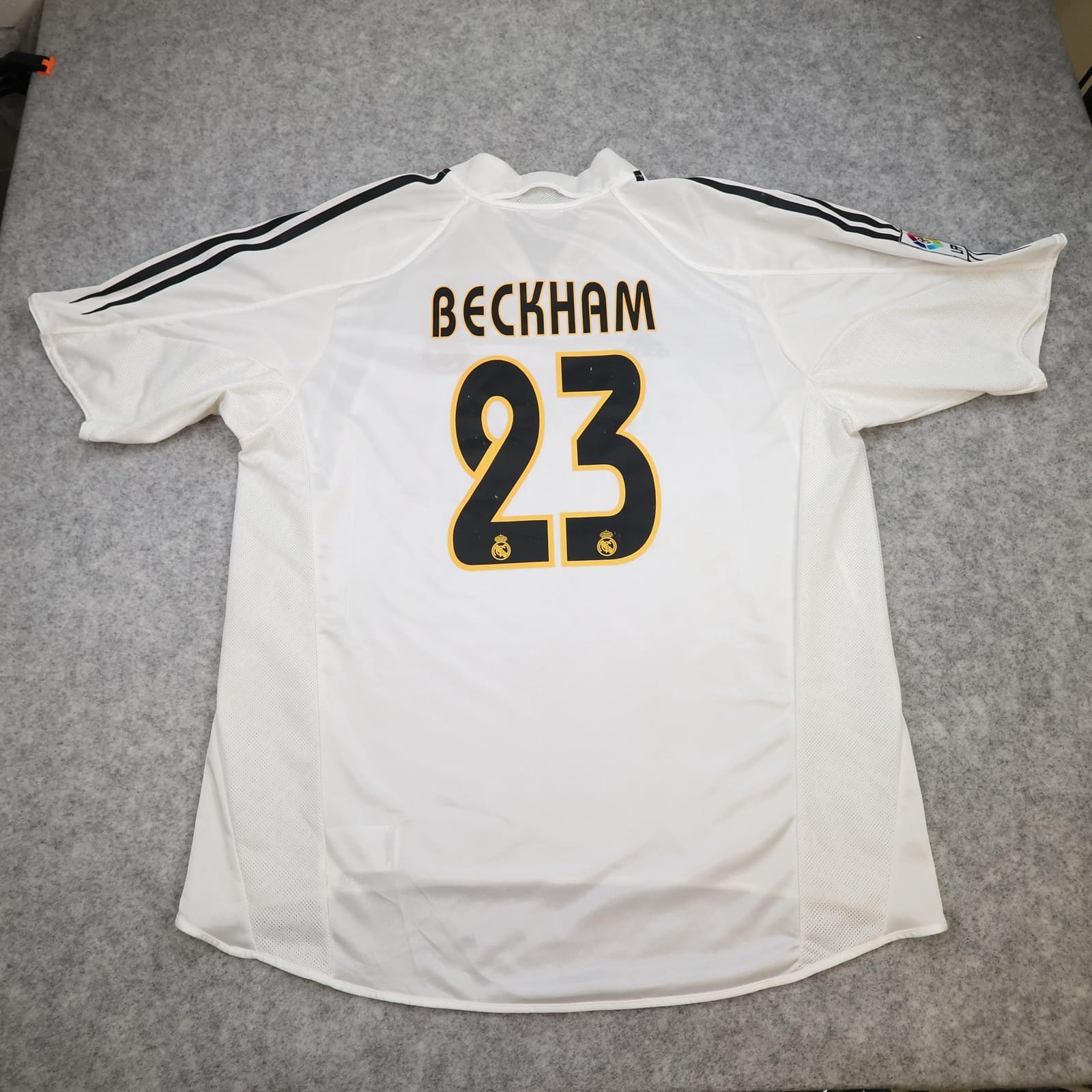 Vintage Real Madrid Shirt Mens XL White 2004 2005 Adidas Siemens Beckham 23