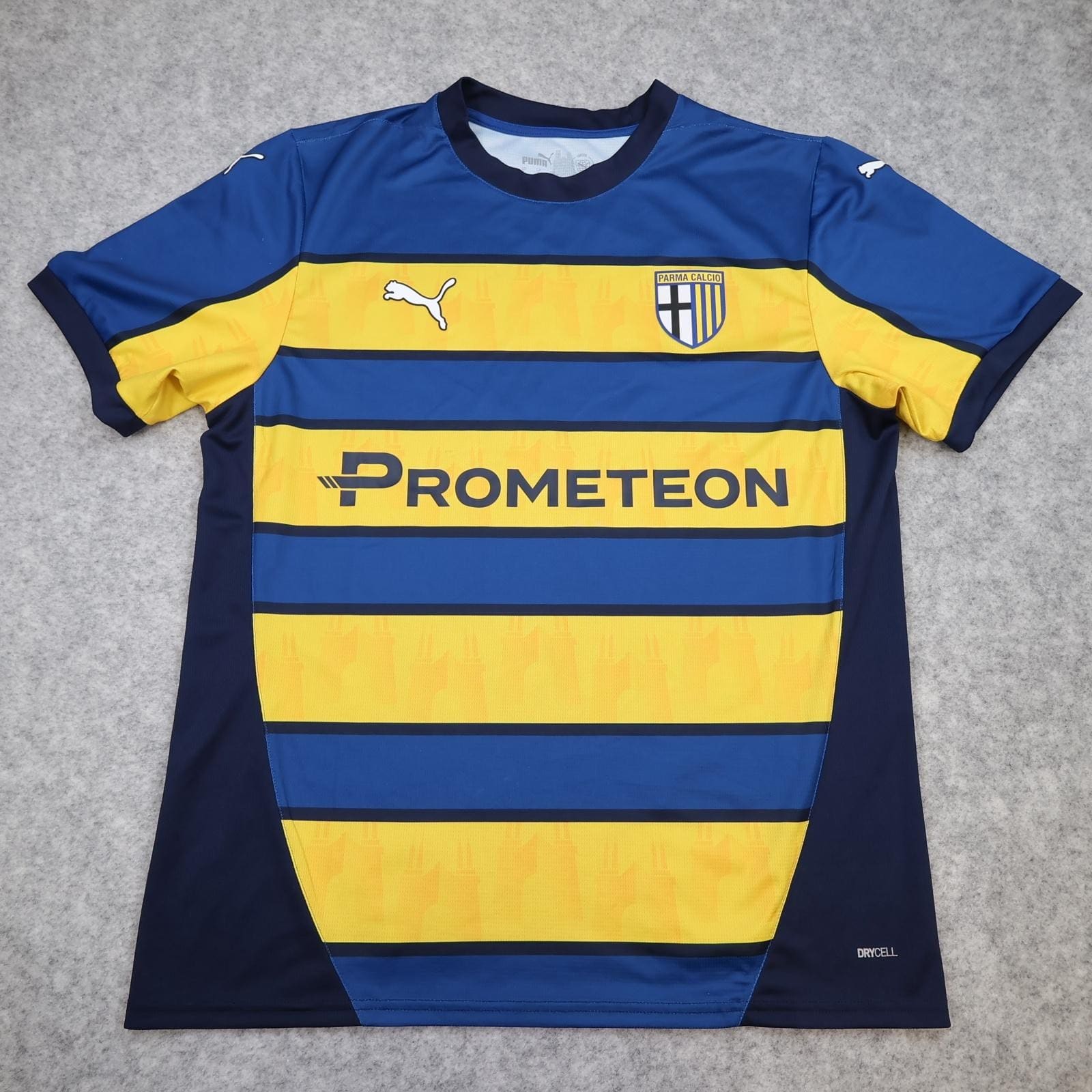Parma Shirt Mens Large Yellow Blue Away 2024 2025 Puma Prometeon DryCELL Jersey