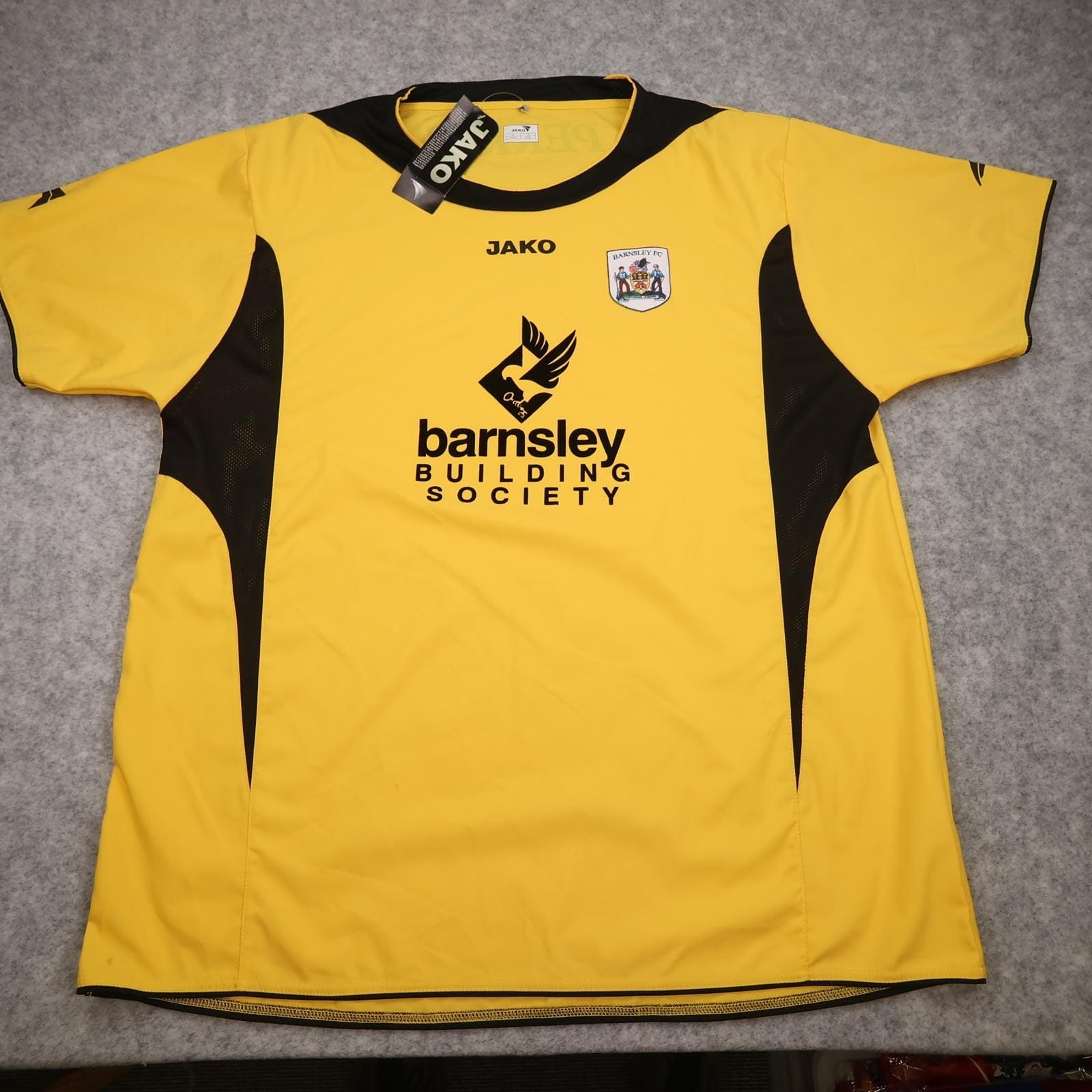 Barnsley Shirt Mens 3XL Yellow Away EFL Football JAKO 2006 2007 Soccer Jersey