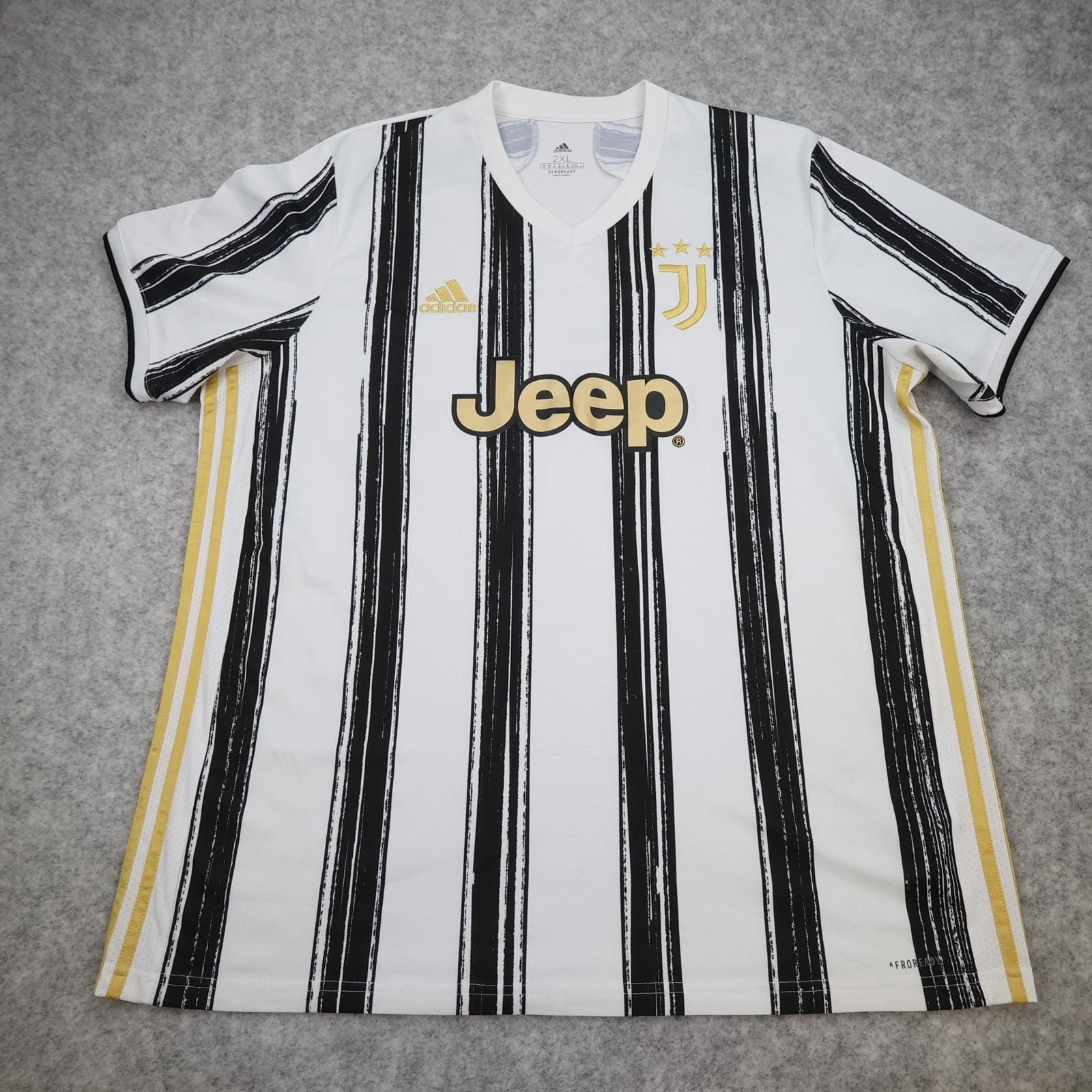Juventus Shirt Mens 2XL White Home 2020 2021 Football Adidas Jeep AEROREADY