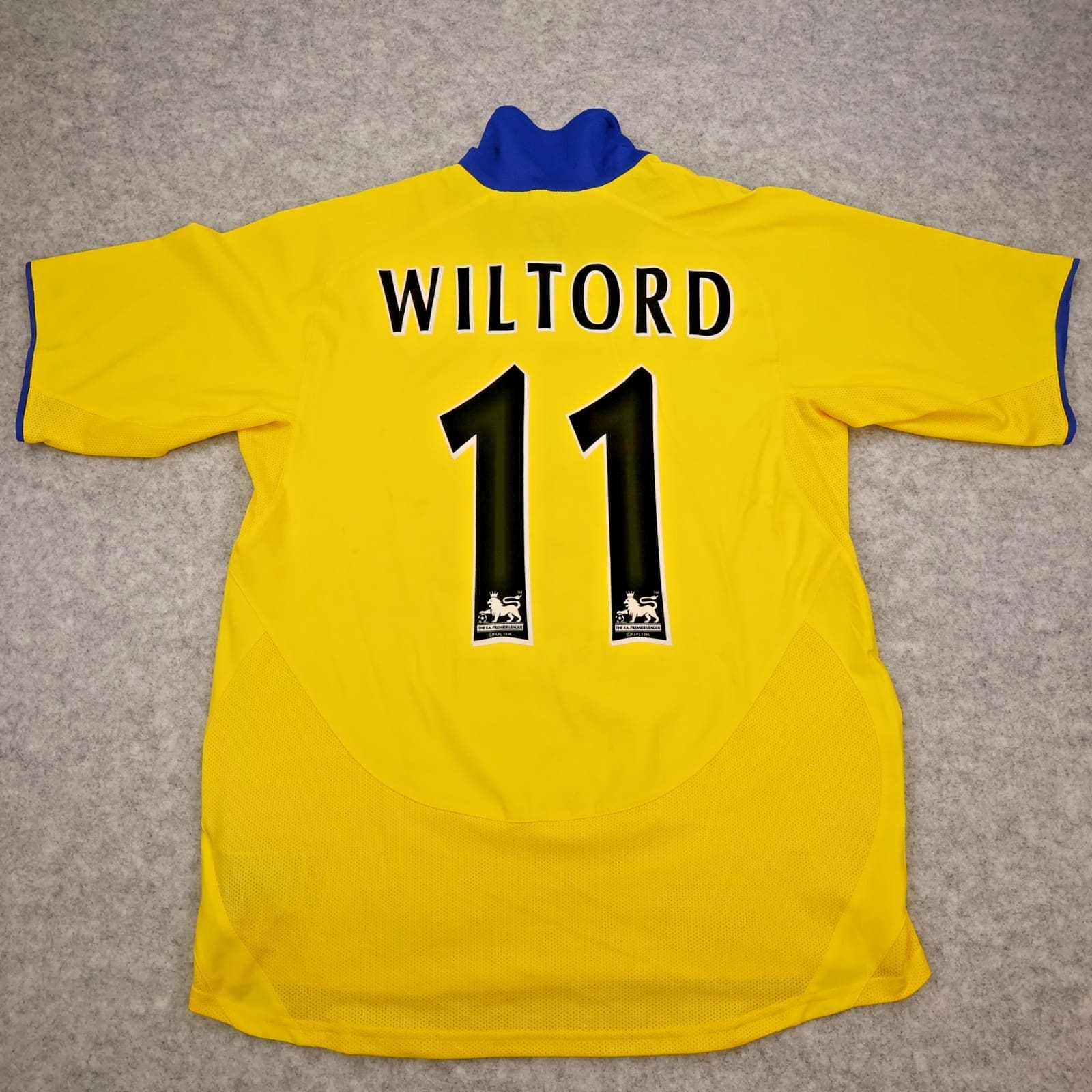 Vintage Arsenal Shirt Yellow Away Kit Large 2003 2004 Nike Sylvain Wiltord O2