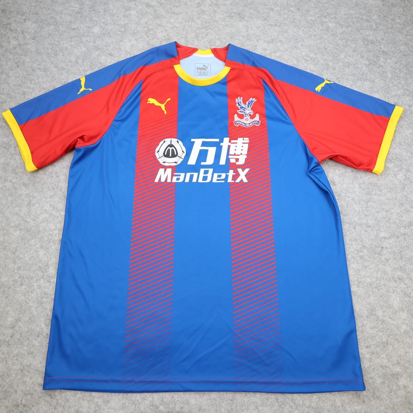 Crystal Palace Shirt 2XL Red Blue Home Kit 2018 2019 Puma Soccer Jersey 42"