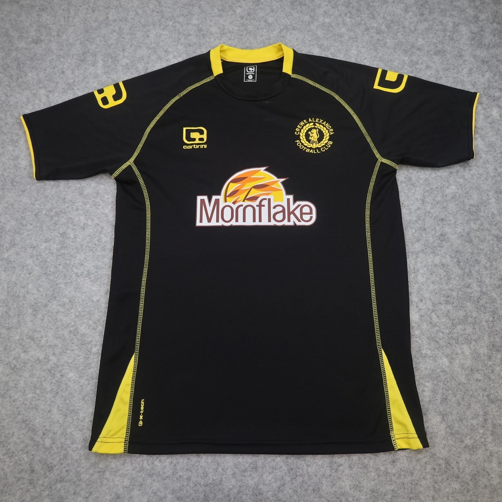 Crewe Alexandra Away Shirt Mens Medium Black 2016 2017 Carbrini Mornflake Jersey
