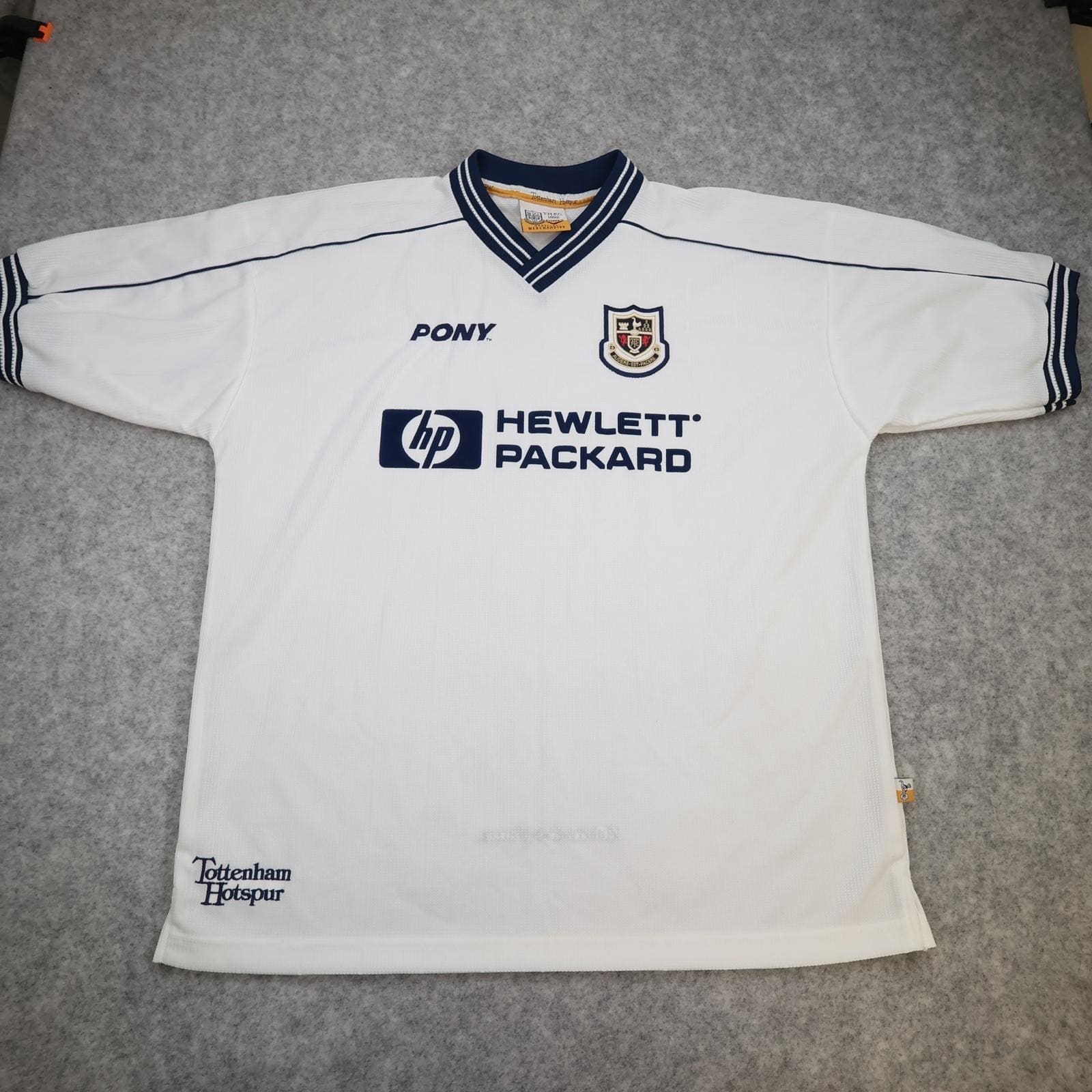 Vintage Tottenham Hotspur Shirt Mens XL White Home 1997 1999 Pony HP Jersey
