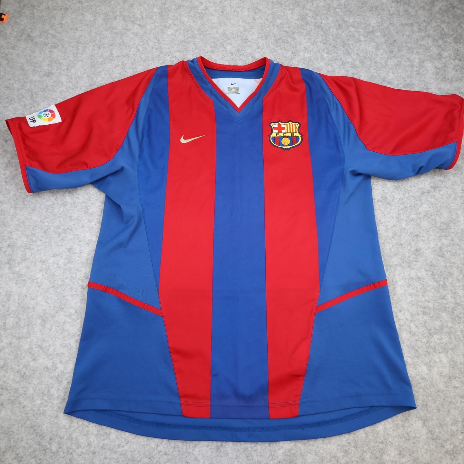 Vintage Barcelona Shirt Mens Large 2002 2003 Home Soccer Jersey Nike LFP La Liga