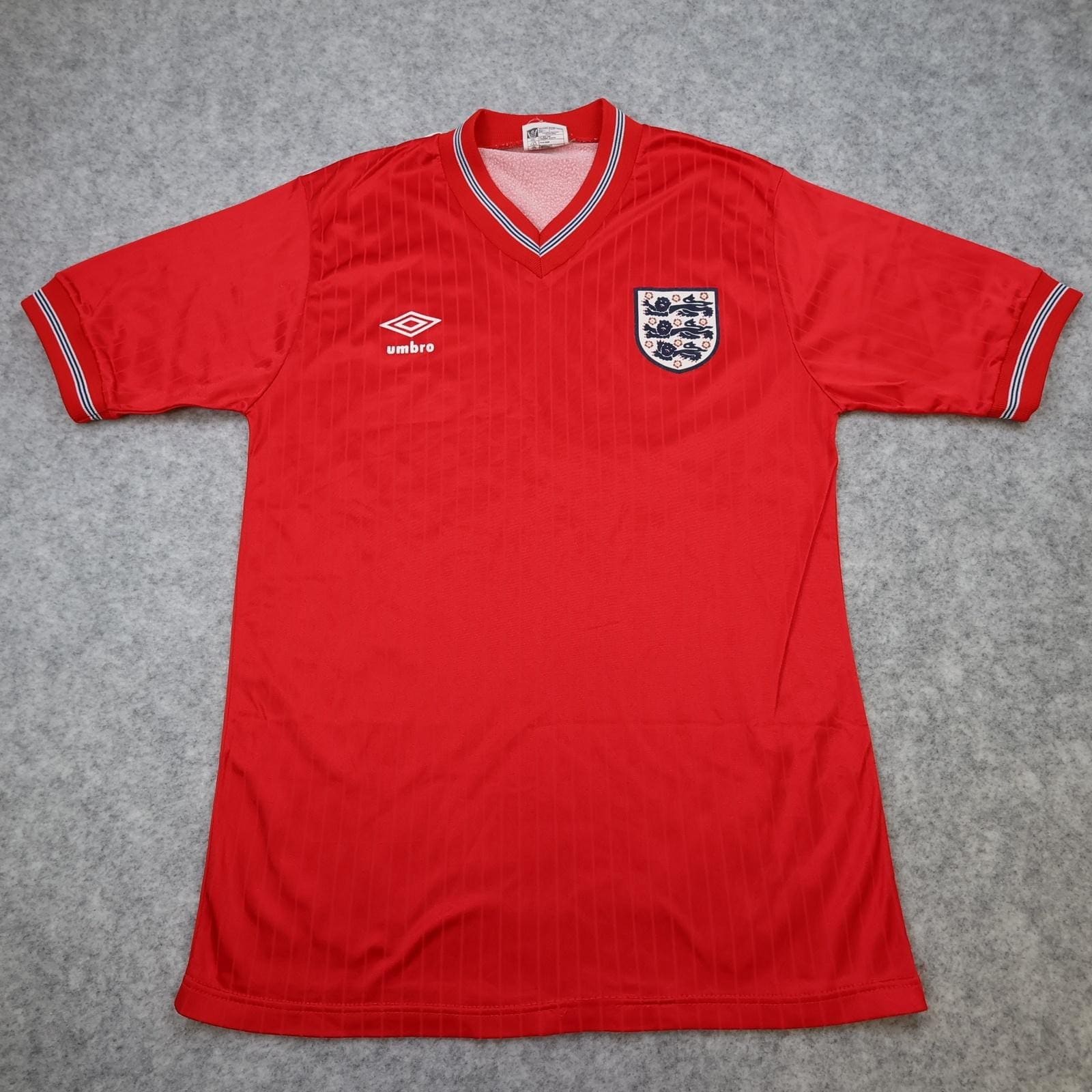 Vintage England Away Shirt Mens Medium Red 1984 1987 Umbro Made In England