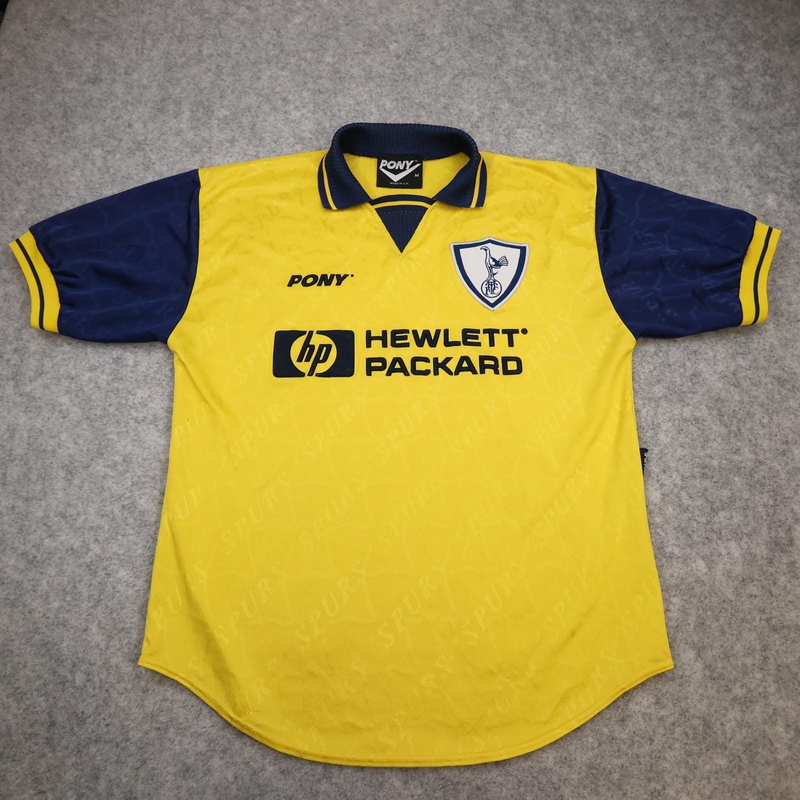 Vintage Tottenham Hotspur Shirt Mens Medium Yellow Away 1995 1997 Pony HP