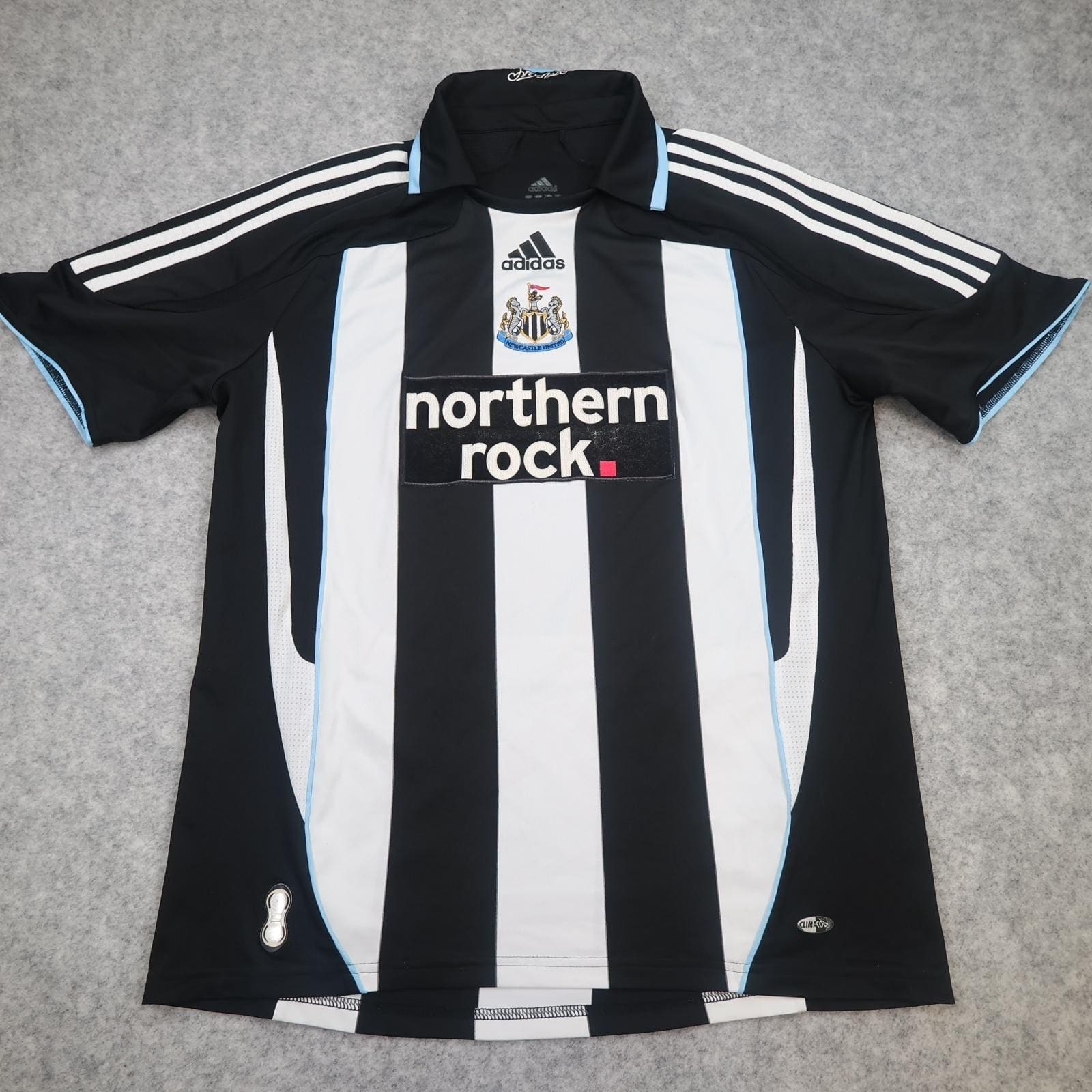 Newcastle United Shirt Mens Medium Black Home 2007 2009 Adidas Northern Rock