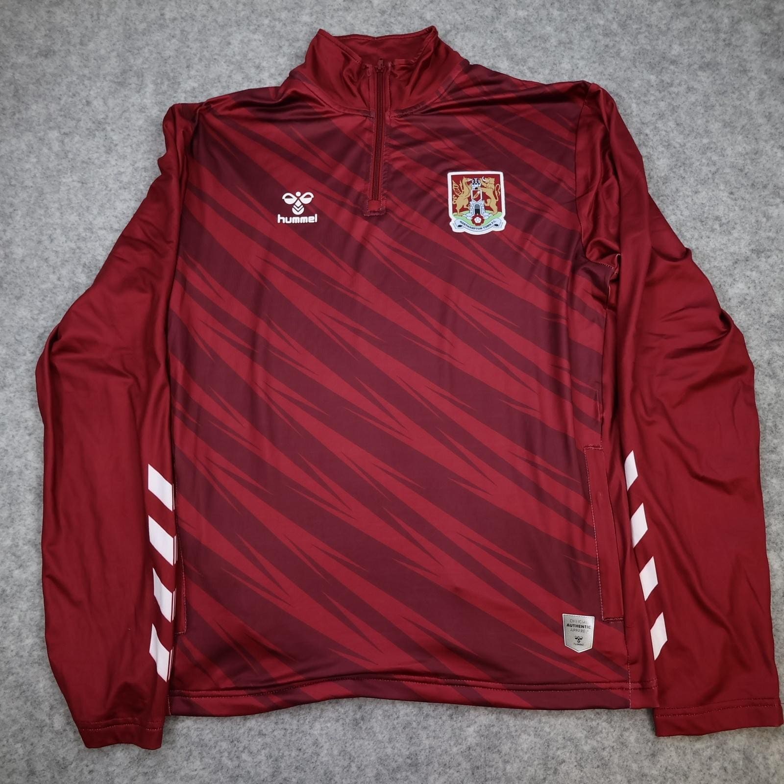 Northampton Town Training Top Mens Medium Red 2021 2022 Hummel Authentic