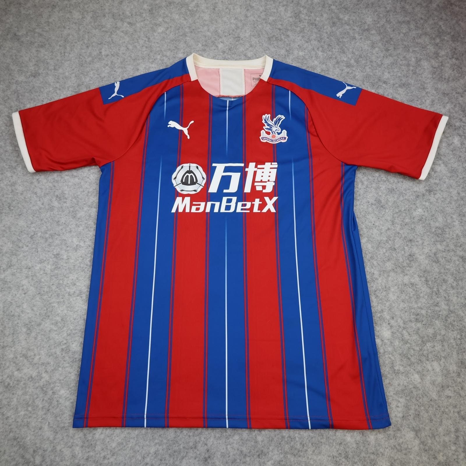 Crystal Palace Shirt Mens Large Home Multi EPL Football Puma 2019 2020 Jersey