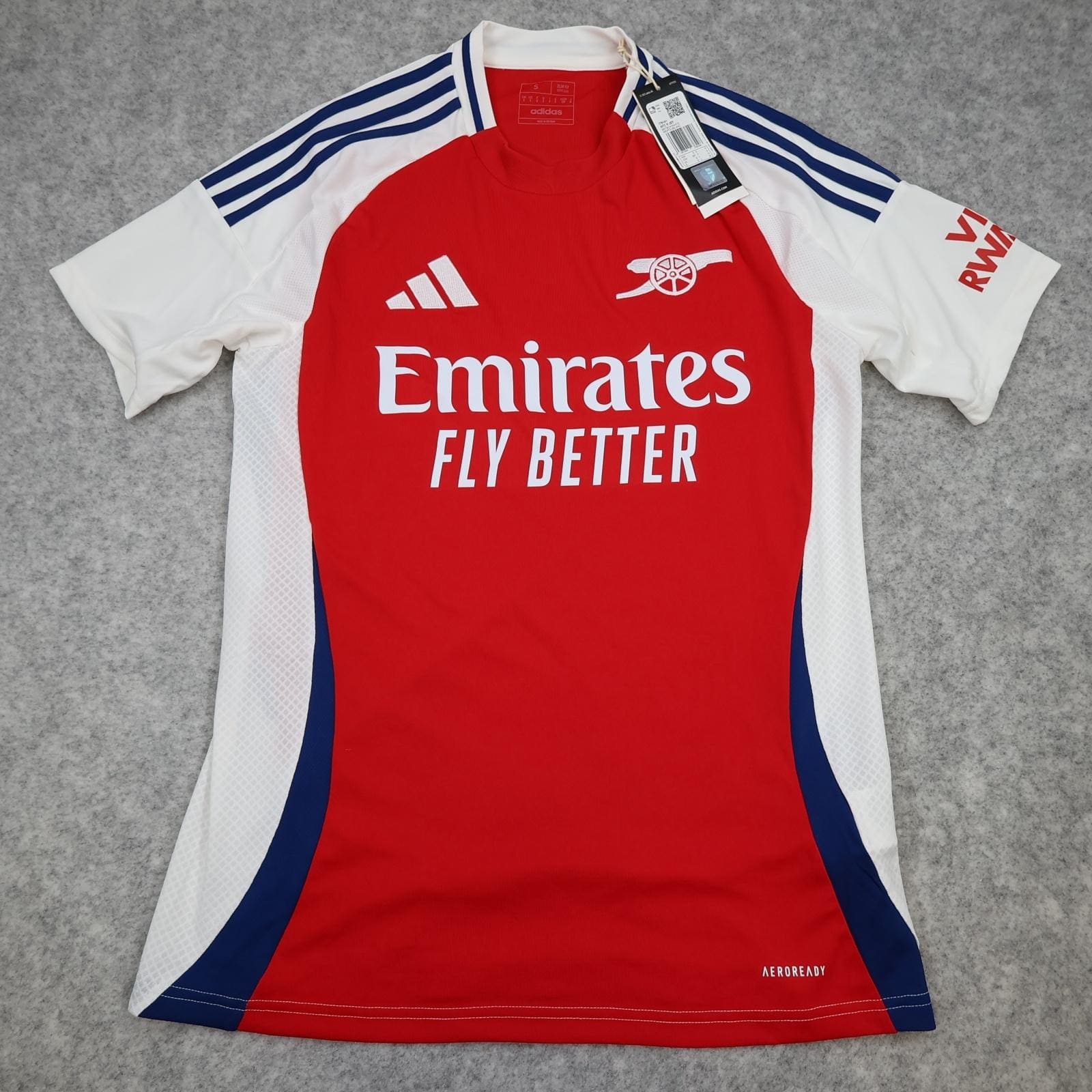 Arsenal Shirt Mens Small Home 2024 2025 Red Adidas Soccer Jersey Slim Fit