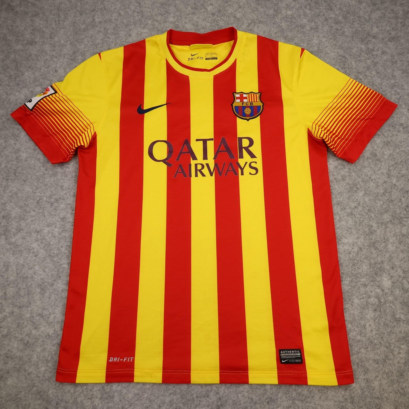 Barcelona Shirt Mens Medium Away 2013 2014 Football Nike Qatar Airways Jersey