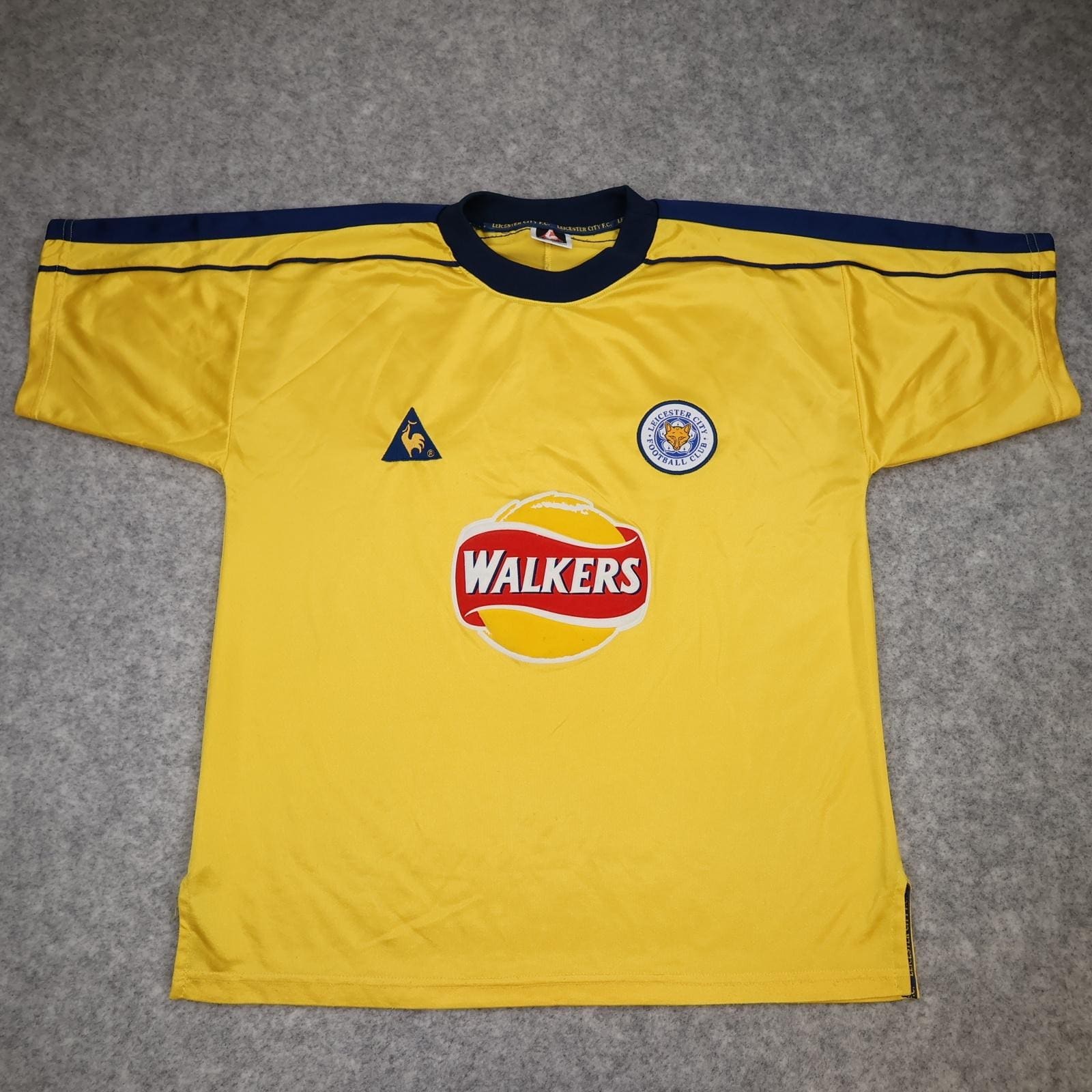 Vintage Leicester City Shirt Mens Medium Yellow Third 1999 2001 Walkers Jersey