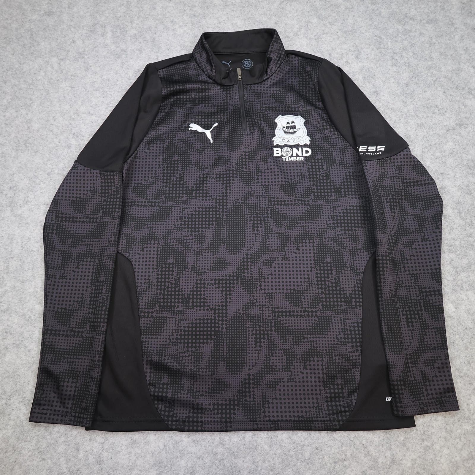 Plymouth Argyle Training Top Mens Medium Black EFL Football Puma Bond Timber