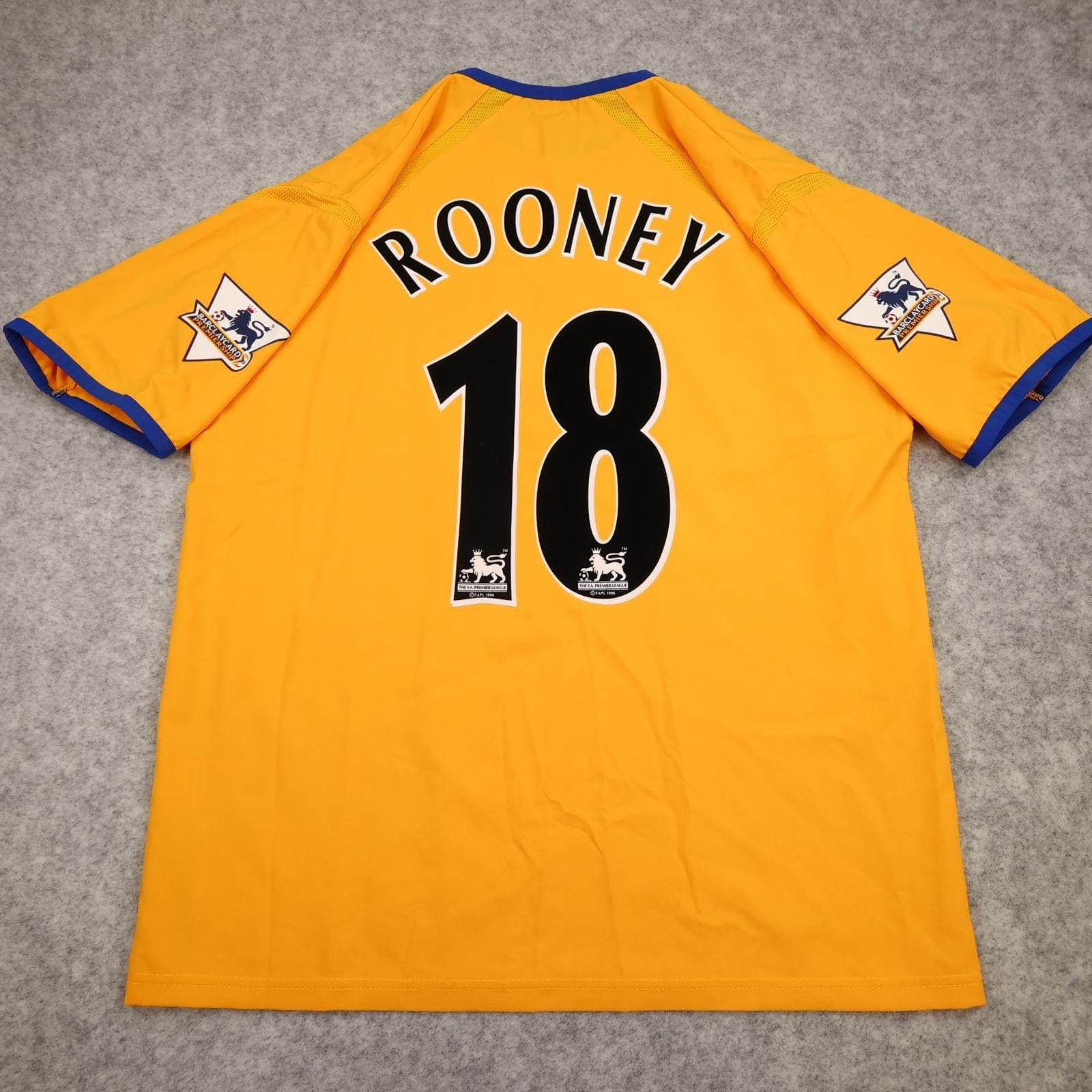 Vintage Everton Shirt Mens Large Gold Away 2003 2004 EPL Football Puma Rooney 18