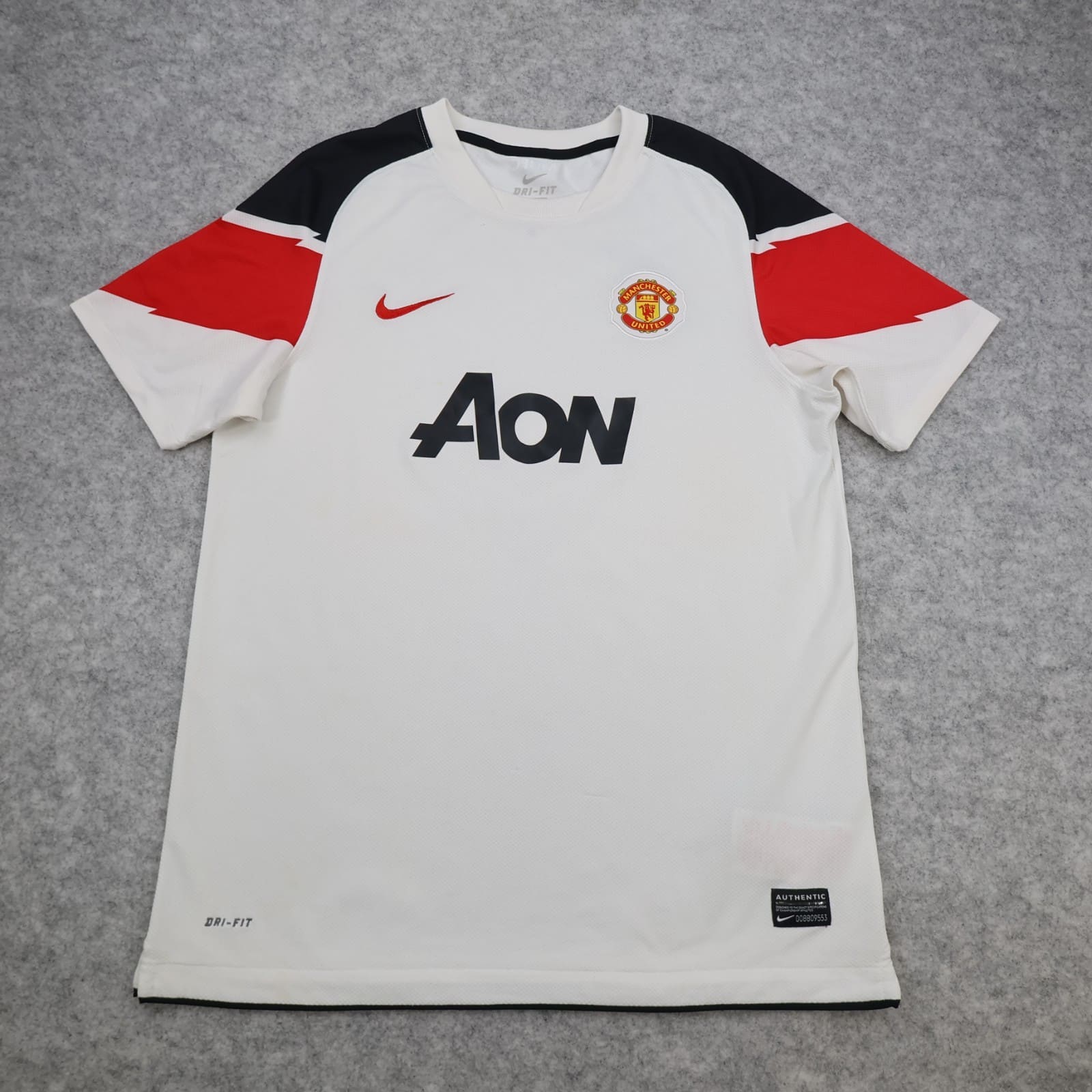 Manchester United Shirt Extra Large Boys White Away 2010 2011 Nike Jersey Kids