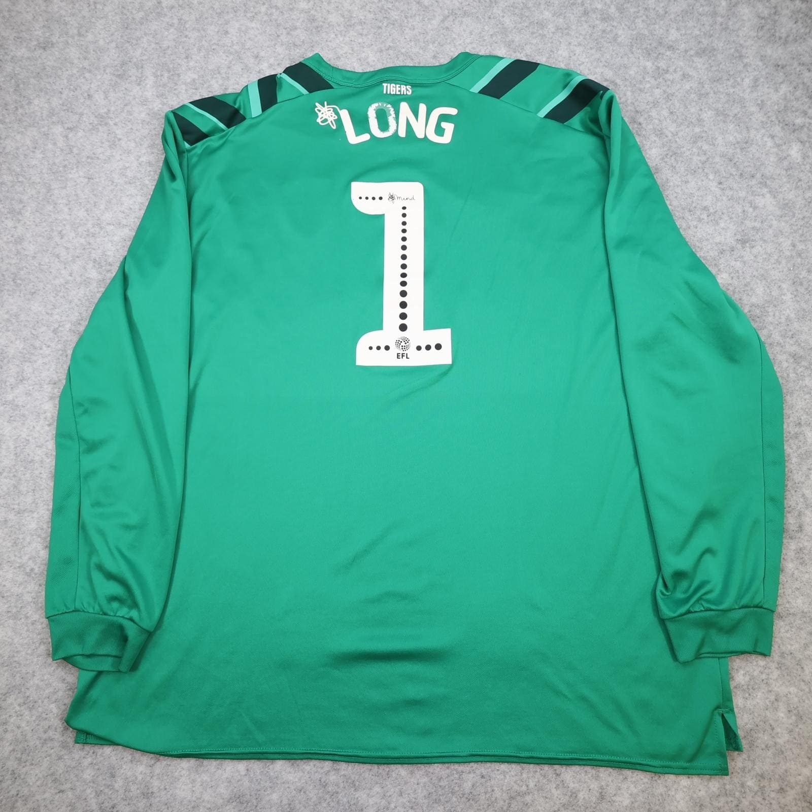Hull City Goalkeeper Shirt Mens Large Green EFL Football Umbro SportPesa Long 1
