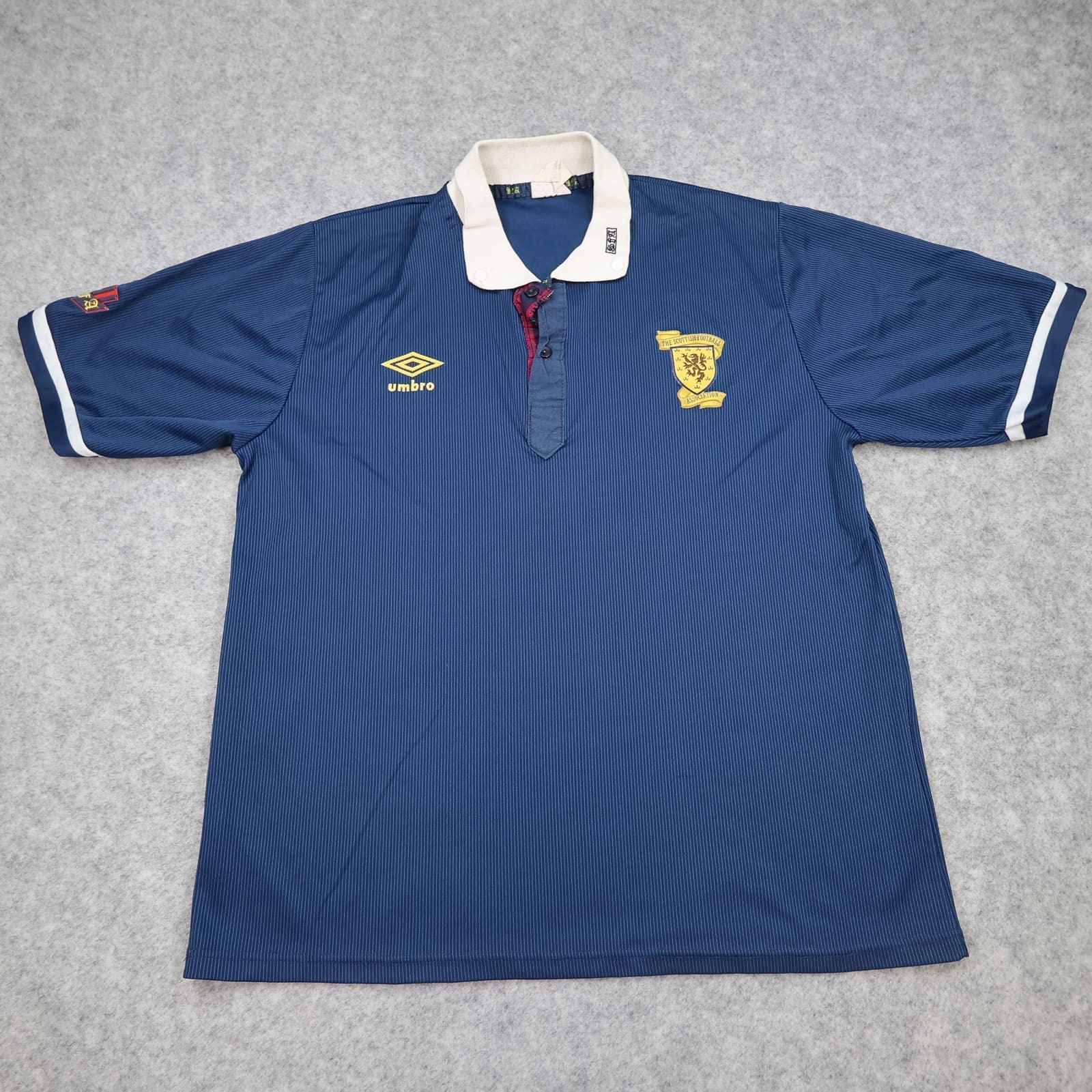 Vintage Scotland Home Shirt Mens Medium Blue 1988 1991 Umbro SFA 90s Jersey