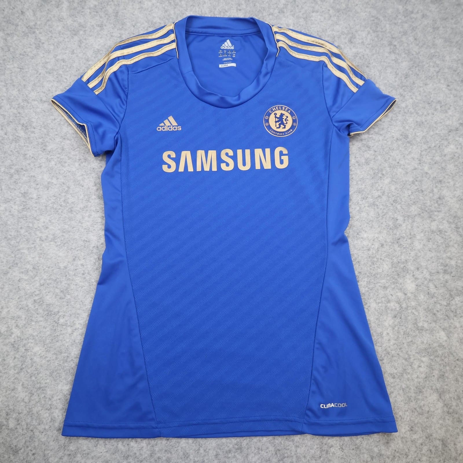 Chelsea Shirt Womens Medium 12-14 Blue Home 2012 2013 Adidas Soccer Jersey