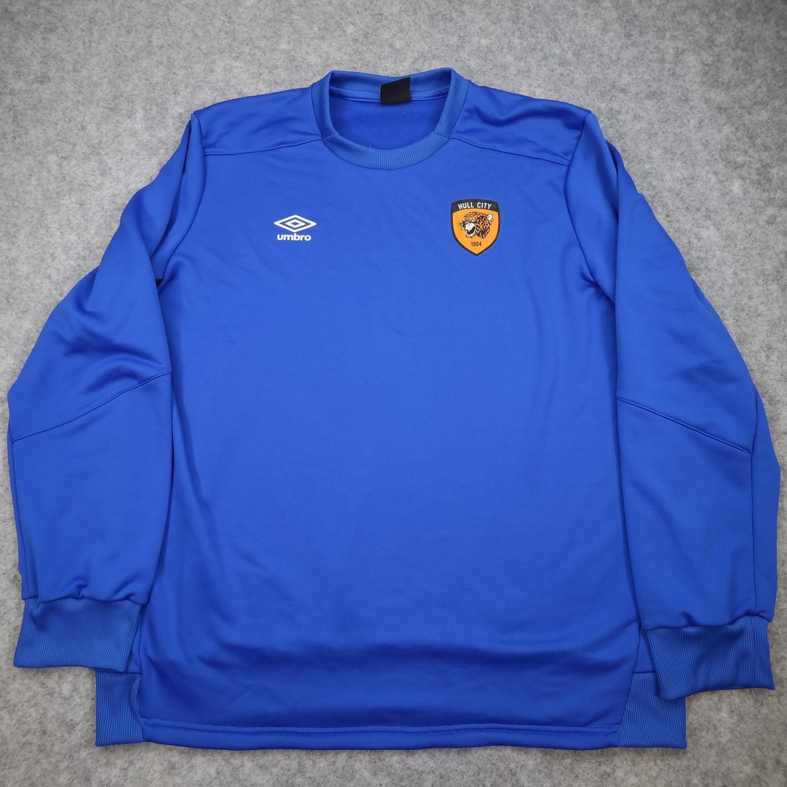 Hull City Training Top Mens 3XL Blue EFL Football Umbro Crew Sweatshirt