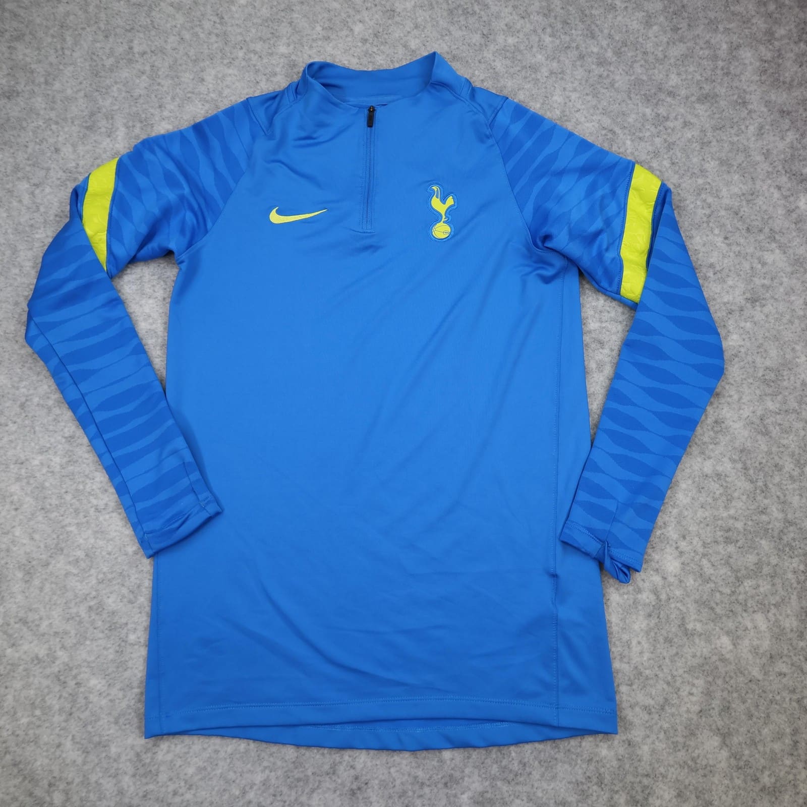 Tottenham Hotspur Training Top Mens Small Blue Nike Dri Fit Football Quarter Zip