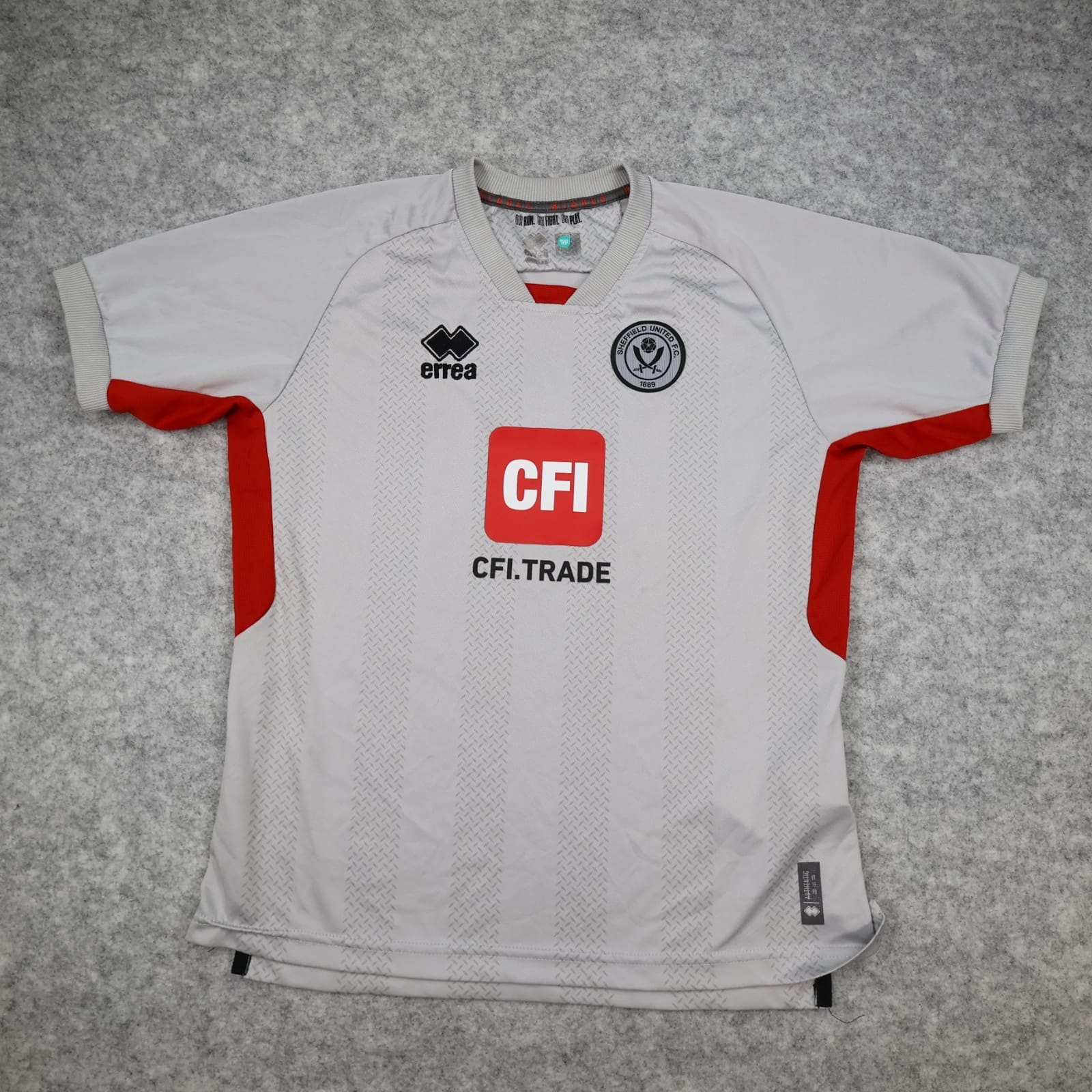 Sheffield United Shirt Extra Small Grey Third Kit 2023 2024 Errea Soccer Jersey