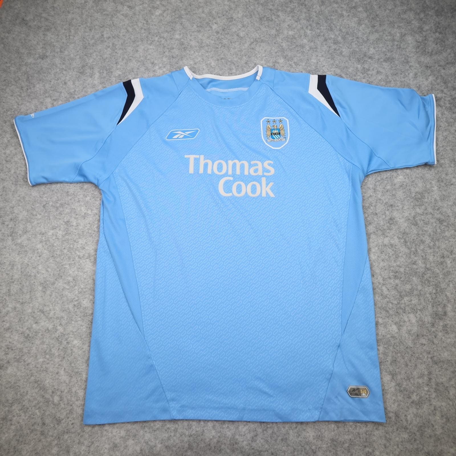 Vintage Manchester City Shirt Mens Medium Blue Home Football Reebok 2005 2007