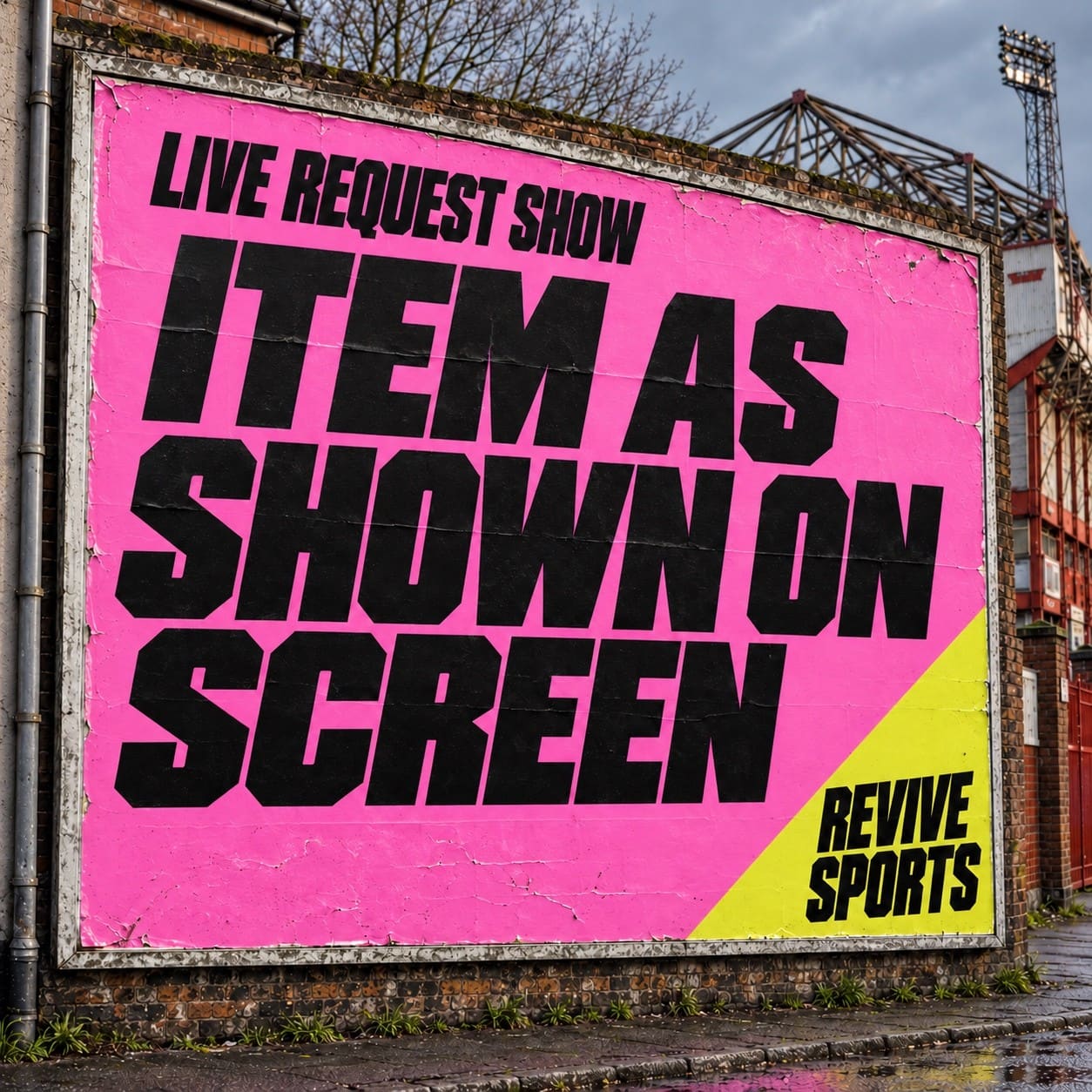 #018 - Live Football Shirt Request as shown on screen.