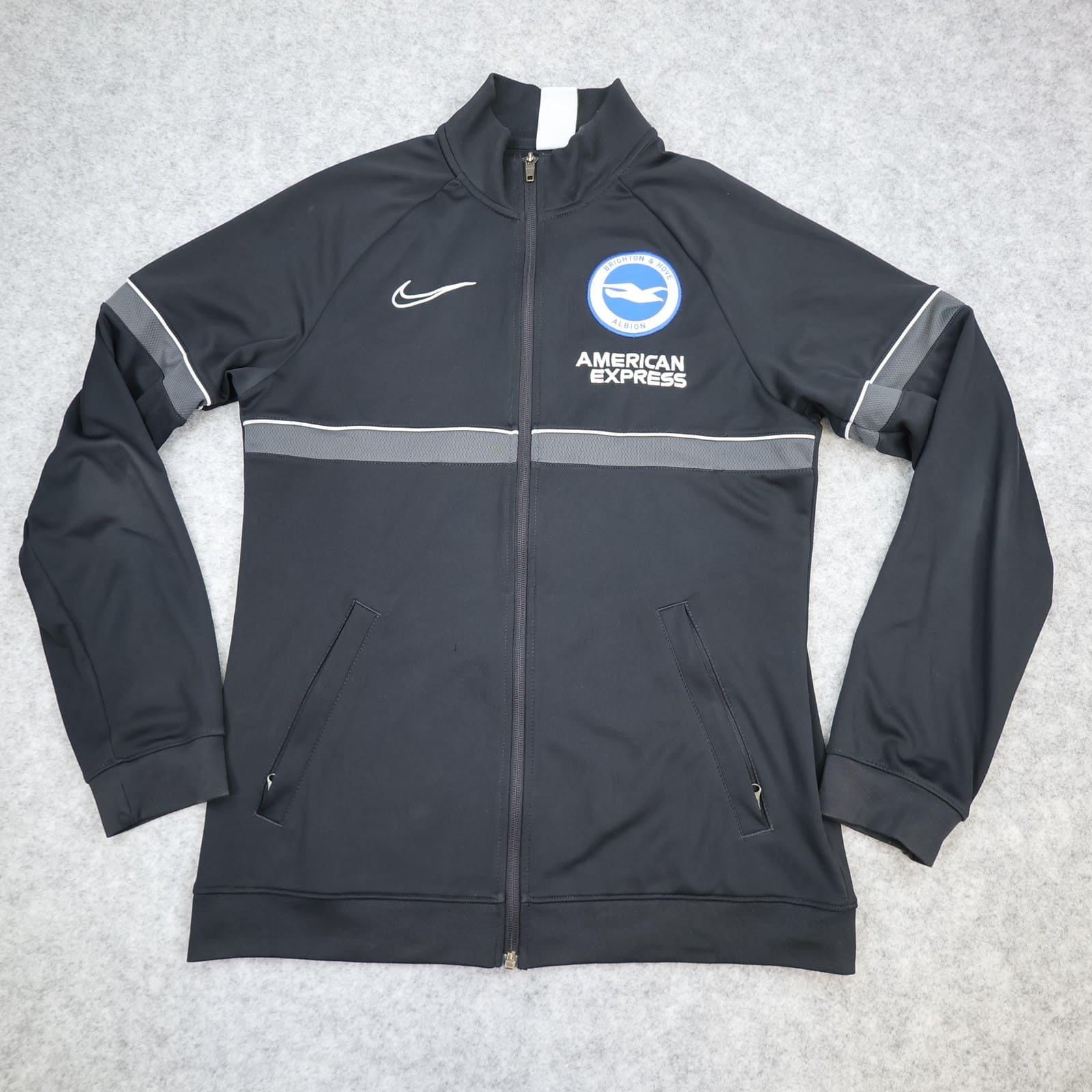 Brighton & Hove Albion Jacket Mens Medium Black EPL Football Nike Dri Fit