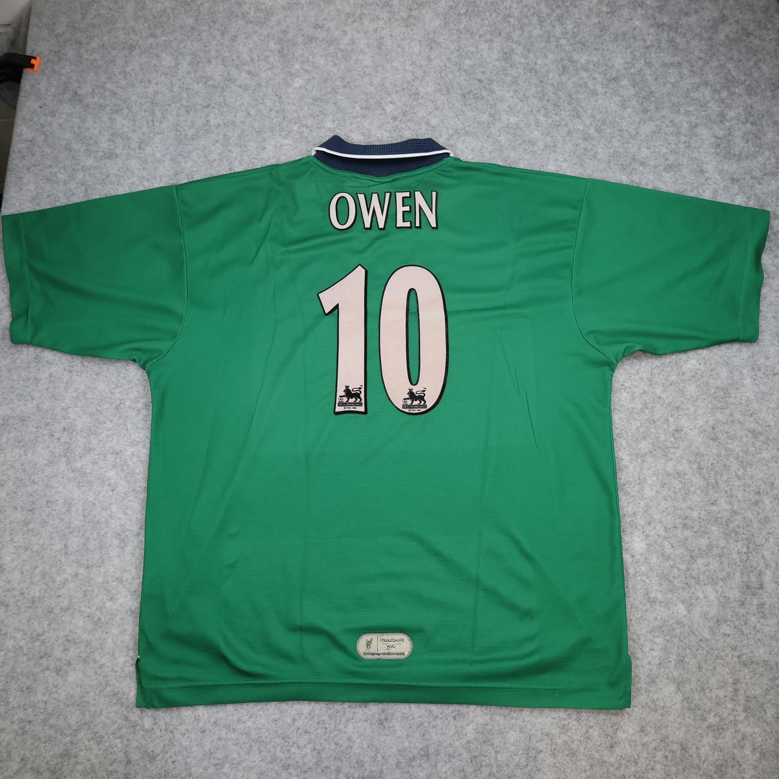 Vintage Liverpool Away Shirt Mens Large Green 1999 2000 Reebok Owen 10 Jersey