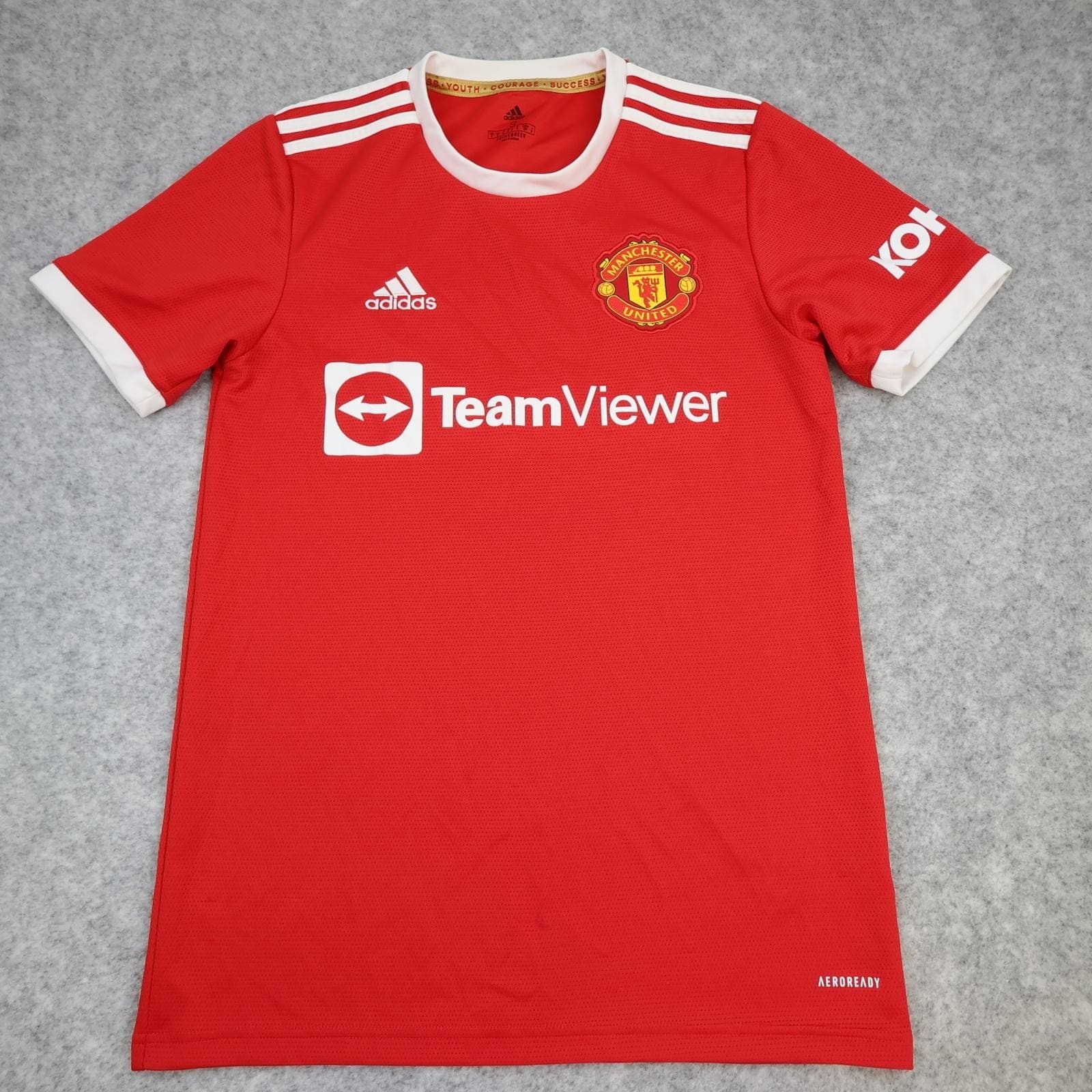 Manchester United Shirt Mens Small Red Home 2021 2022 Football Adidas Jersey