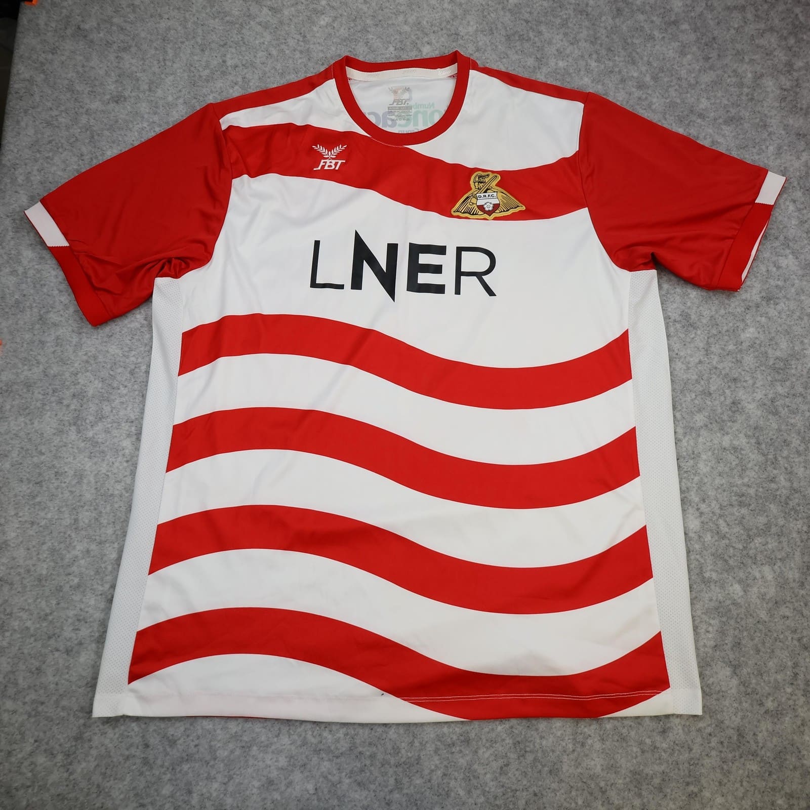 Doncaster Rovers Shirt Jersey Mens XXXXL White Red Home EFL Football FBT LNER