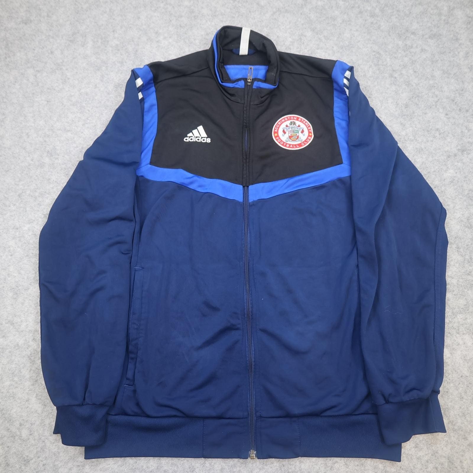 Accrington Stanley Jacket Mens Medium Blue 2018 2019 Football Adidas Track Top