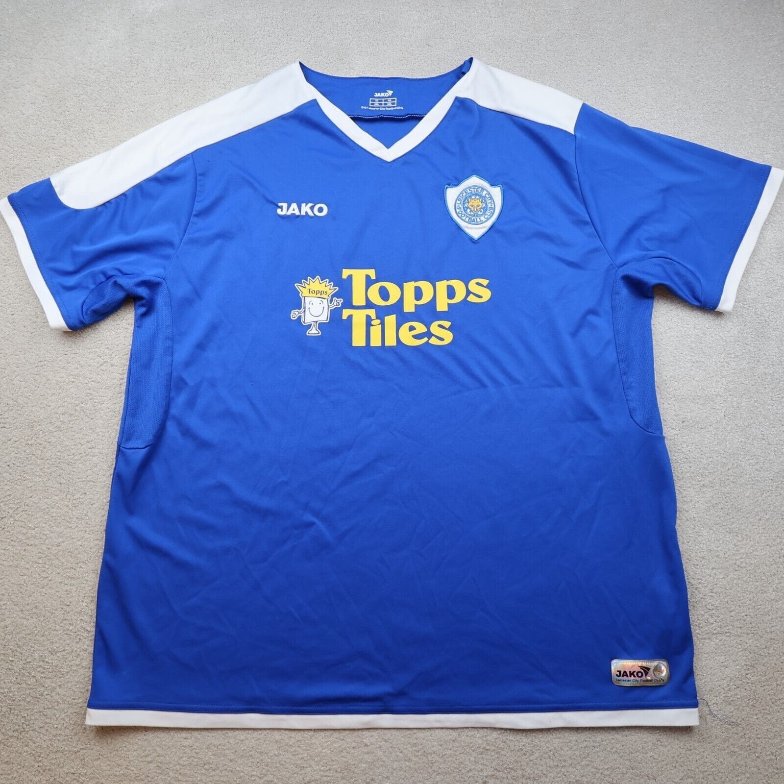 Leicester City Shirt 2XL Blue Home Kit 2007 2008 2009 Soccer Jersey Jako