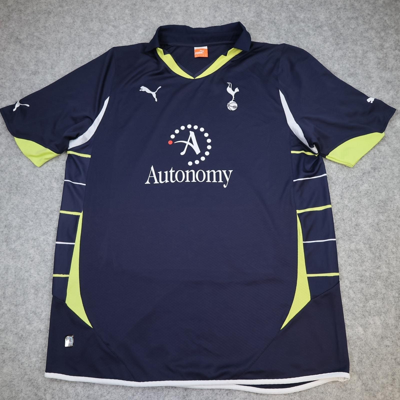 Tottenham Hotspur Shirt Mens XL Blue 2010 2011 Away Soccer Puma Autonomy Jersey