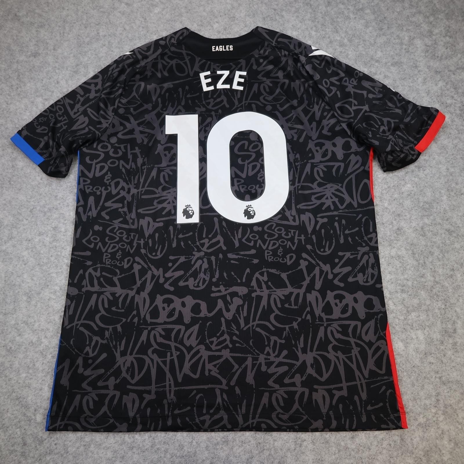 Crystal Palace Shirt Mens 3XL Black Third 2023 2024 Macron Cinch Eze 10