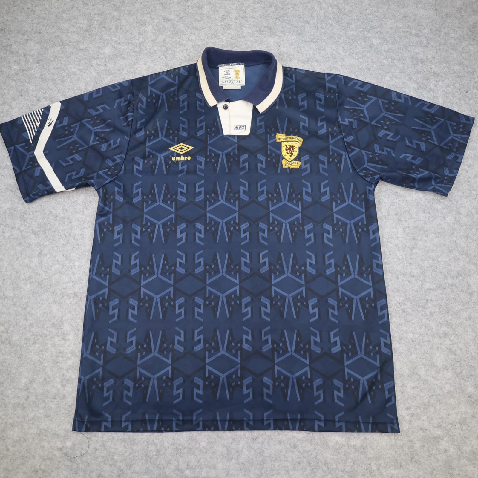 Vintage Scotland Football Shirt Large Blue Home Umbro 1991 1994 Soccer Jersey