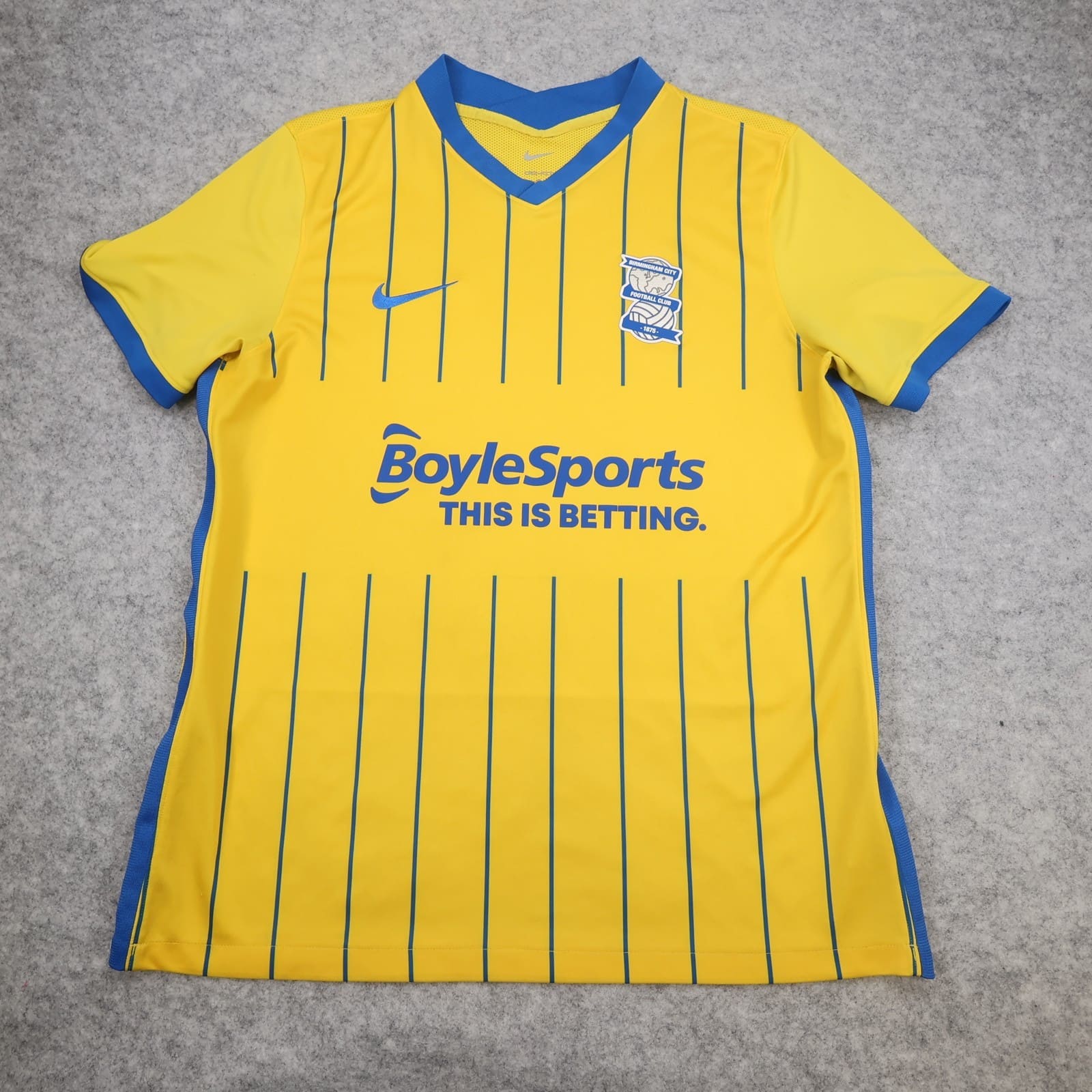 Birmingham City Shirt Extra Large Away shirt Yellow Nike 2021 2022 Soccer Jersey