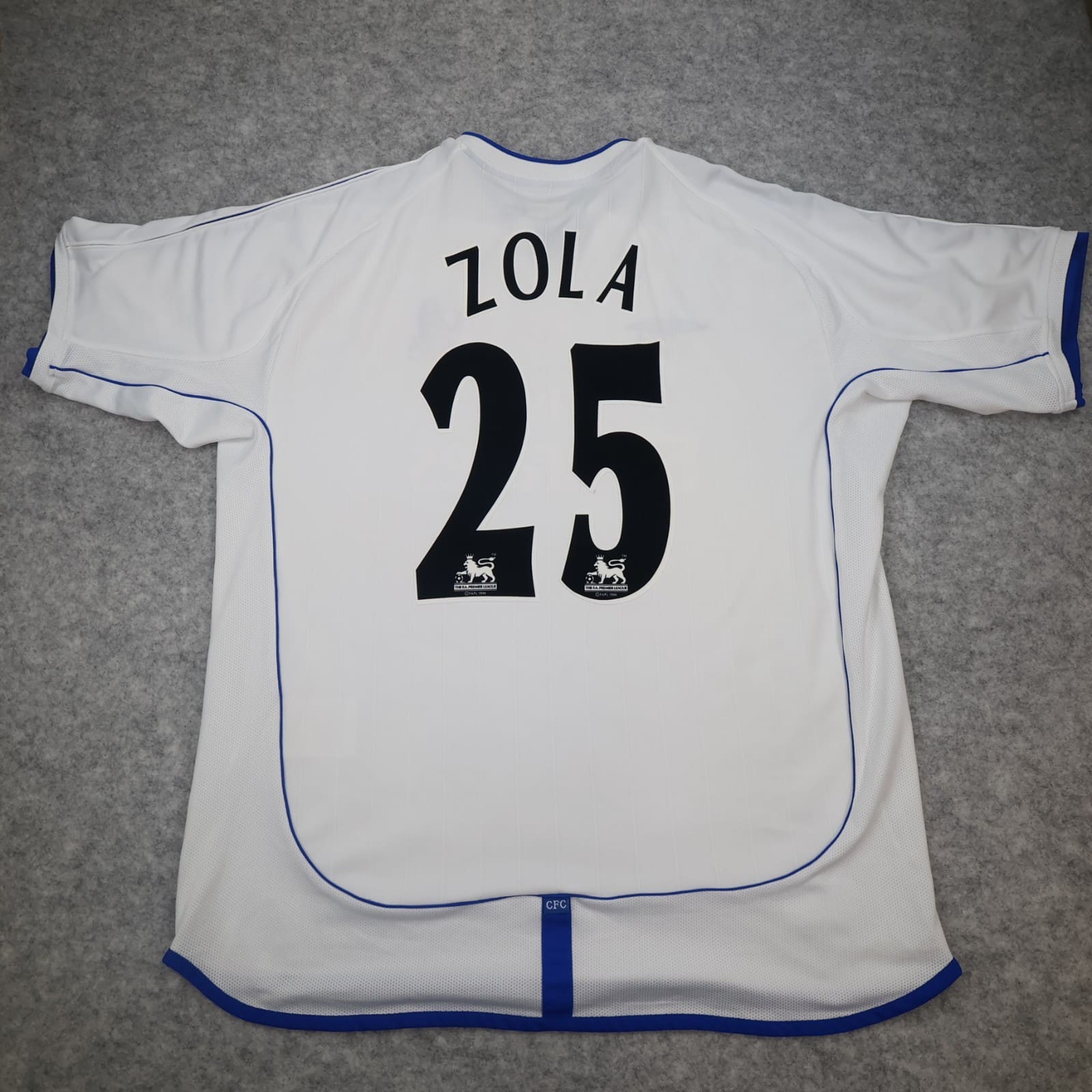 Vintage Chelsea Shirt Extra Large White Away Kit 2001 2003 Gianfranco Zola