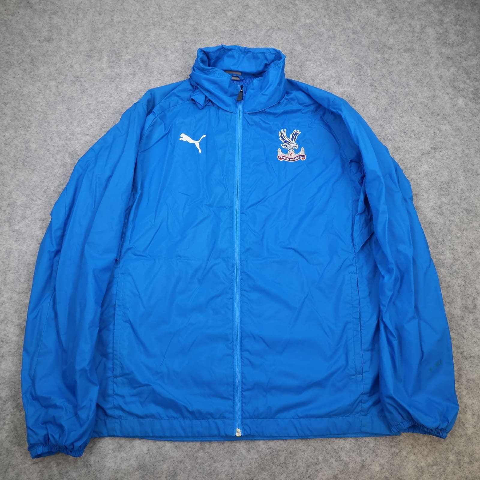 Crystal Palace Jacket Mens Medium Blue EPL 2018 2019 Puma Full Zip Lightweight
