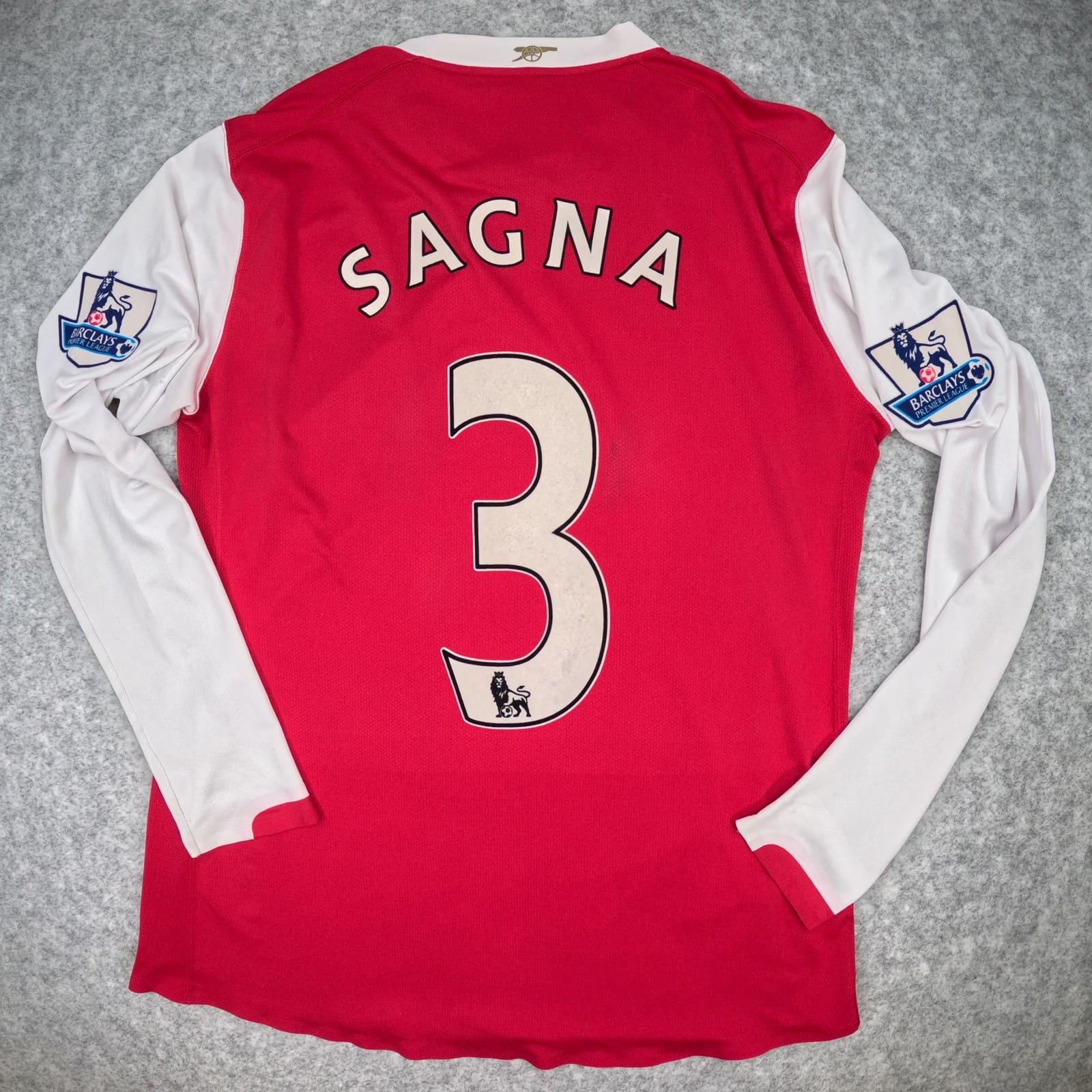 Arsenal Shirt Large Red Home 2006 2007 Nike Sagna 3 Long Sleeve Player issue