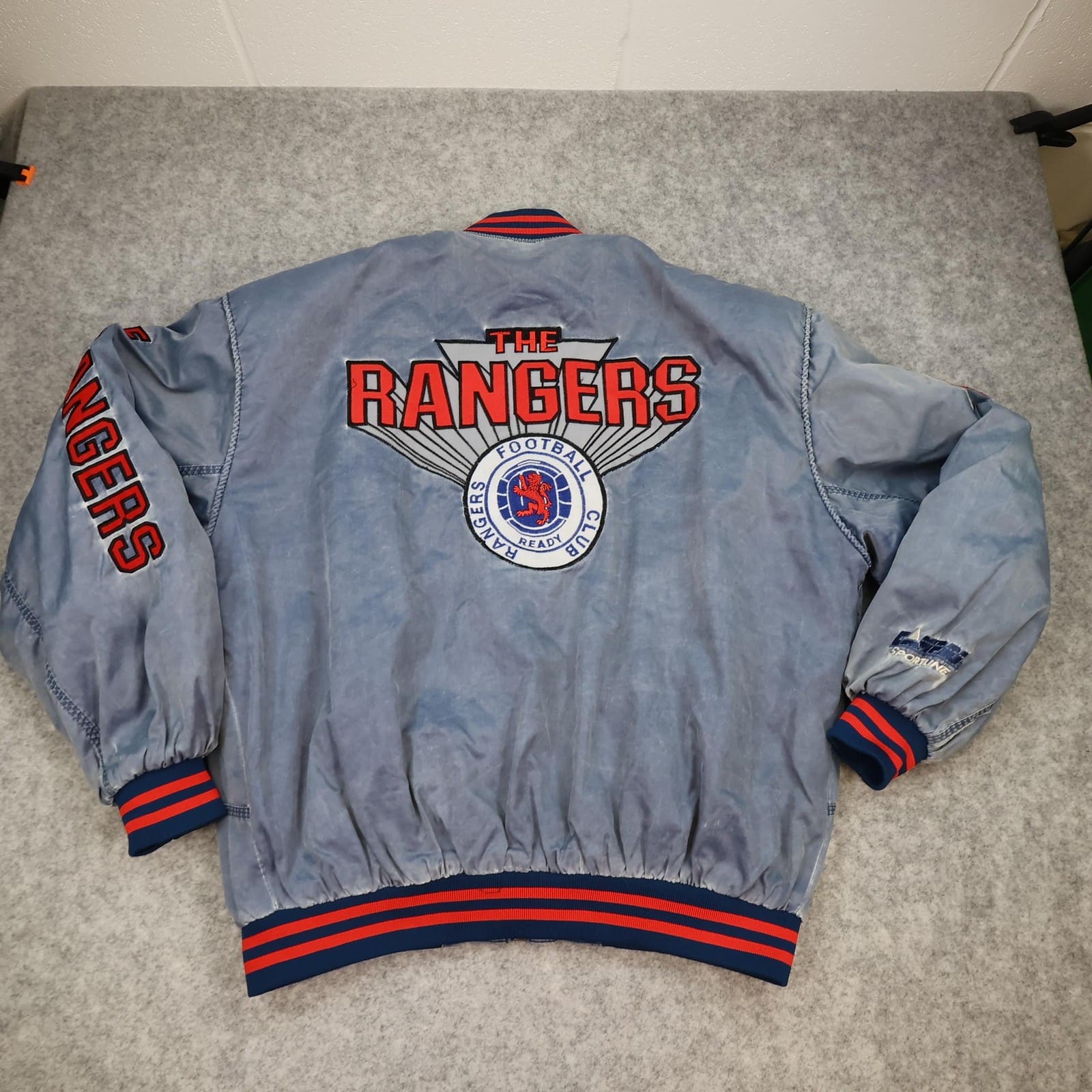 Vintage Glasgow Rangers 1990 1992 Varsity Jacket Campri McEwans Lager 90s