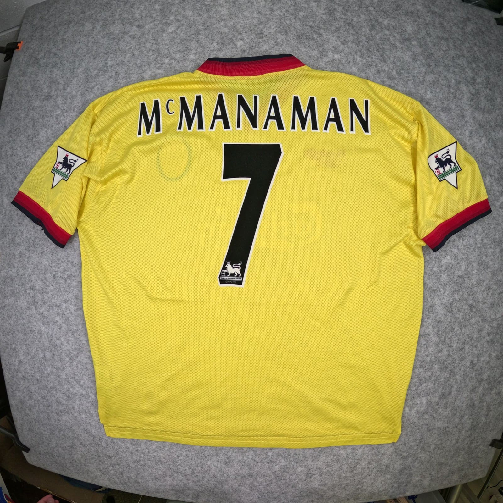 Liverpool Football Shirt 2XL Away 1997 1999 Reebok 46/48 McManaman Soccer Jersey