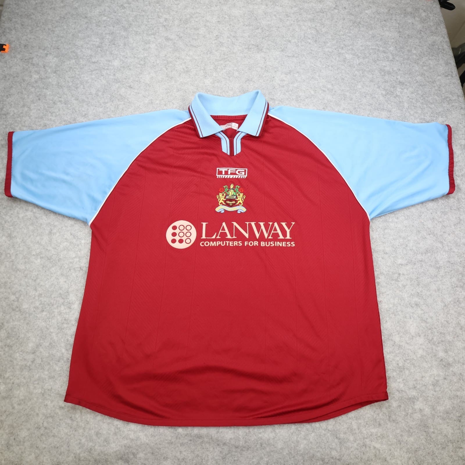 Vintage Burnley Shirt Extra Large Home Kit Mitre 2002 2003 Jersey Lanway TFG