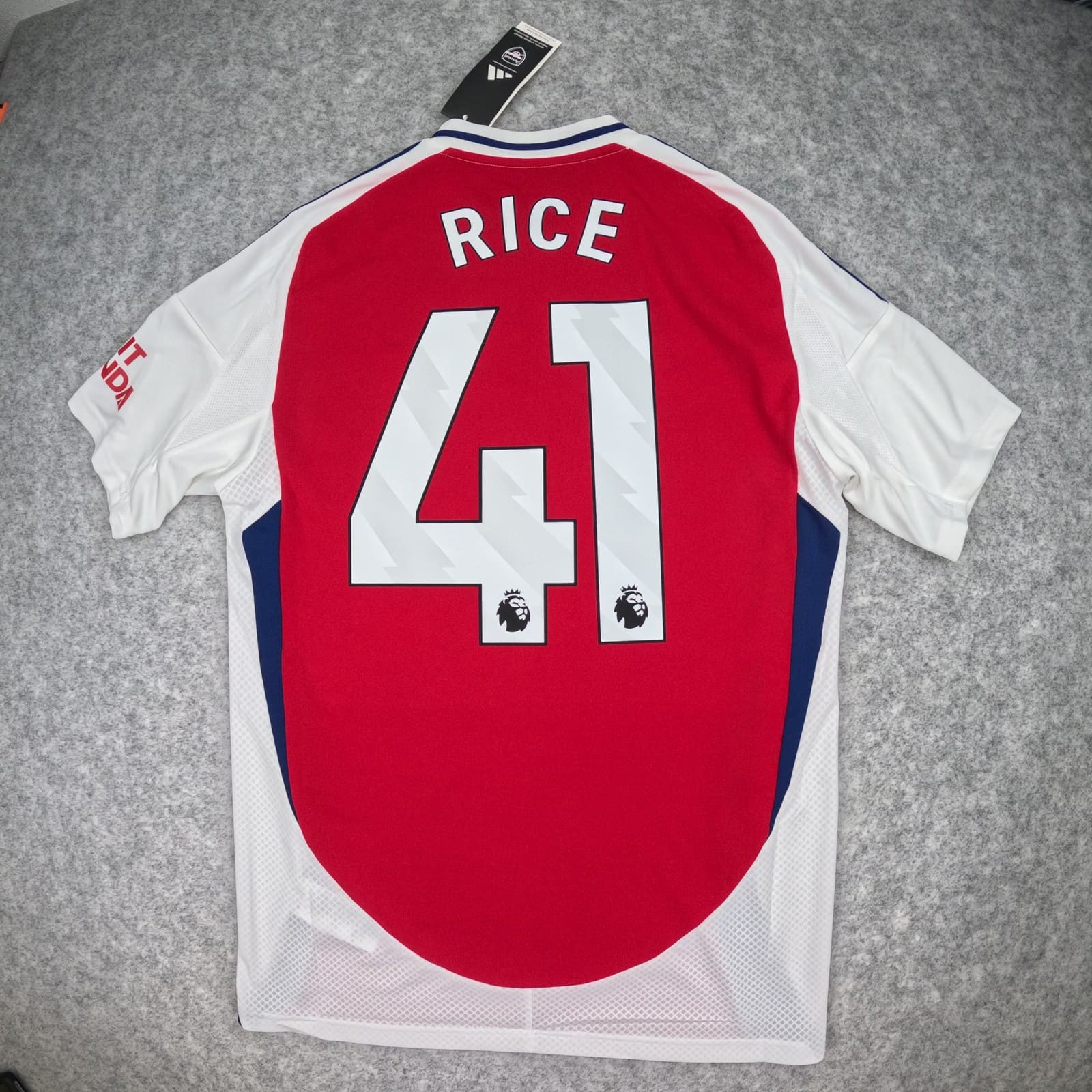 Arsenal Football Shirt Small Red Home adidas Rice 41 2024 2025 Soccer Jersey