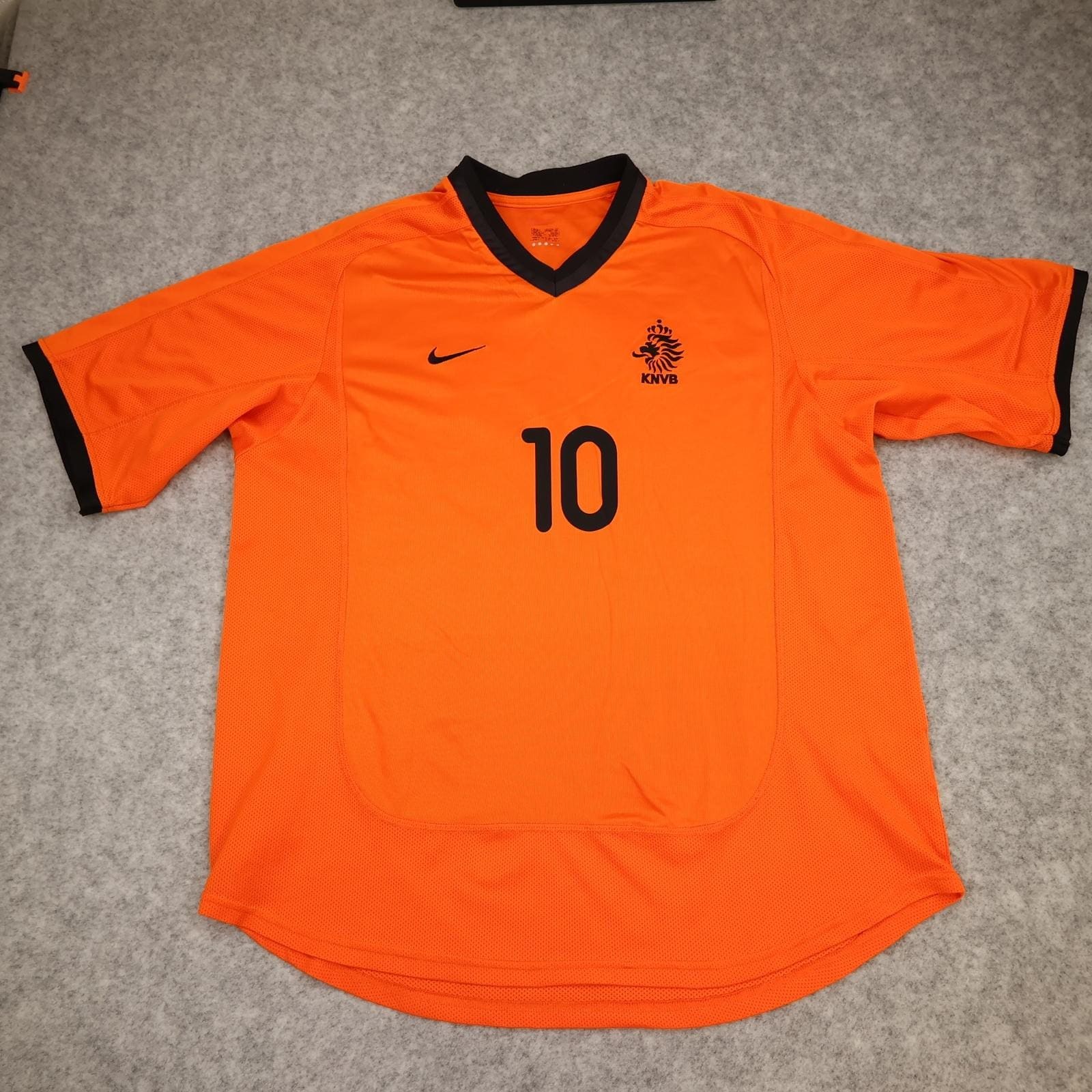 Vintage Netherlands KNVB Home Shirt Mens Large Orange 2000 2002 Nike Bergkamp 10