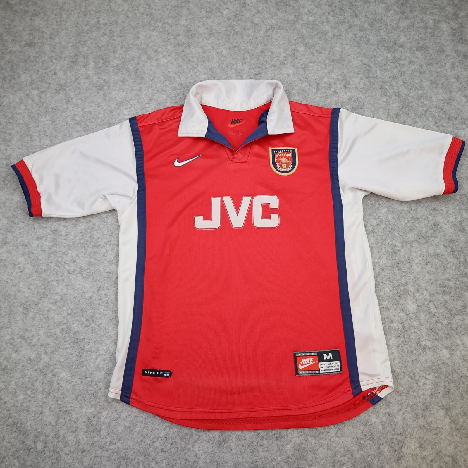 Vintage Arsenal Shirt Kids 10-12 Years Red Home 1996 1998 Football Nike JVC
