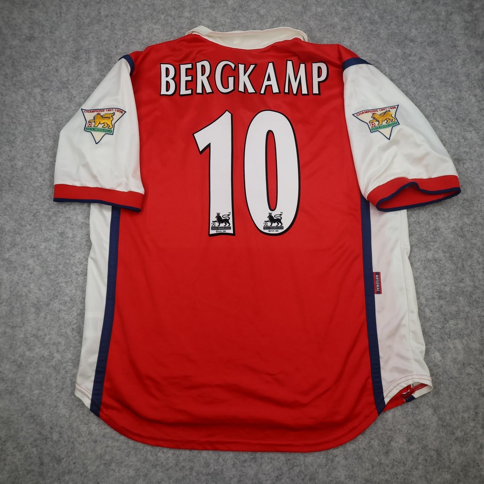 Vintage Arsenal Shirt Mens Large Home 1998 1999 Nike JVC Bergkamp 10 Jersey