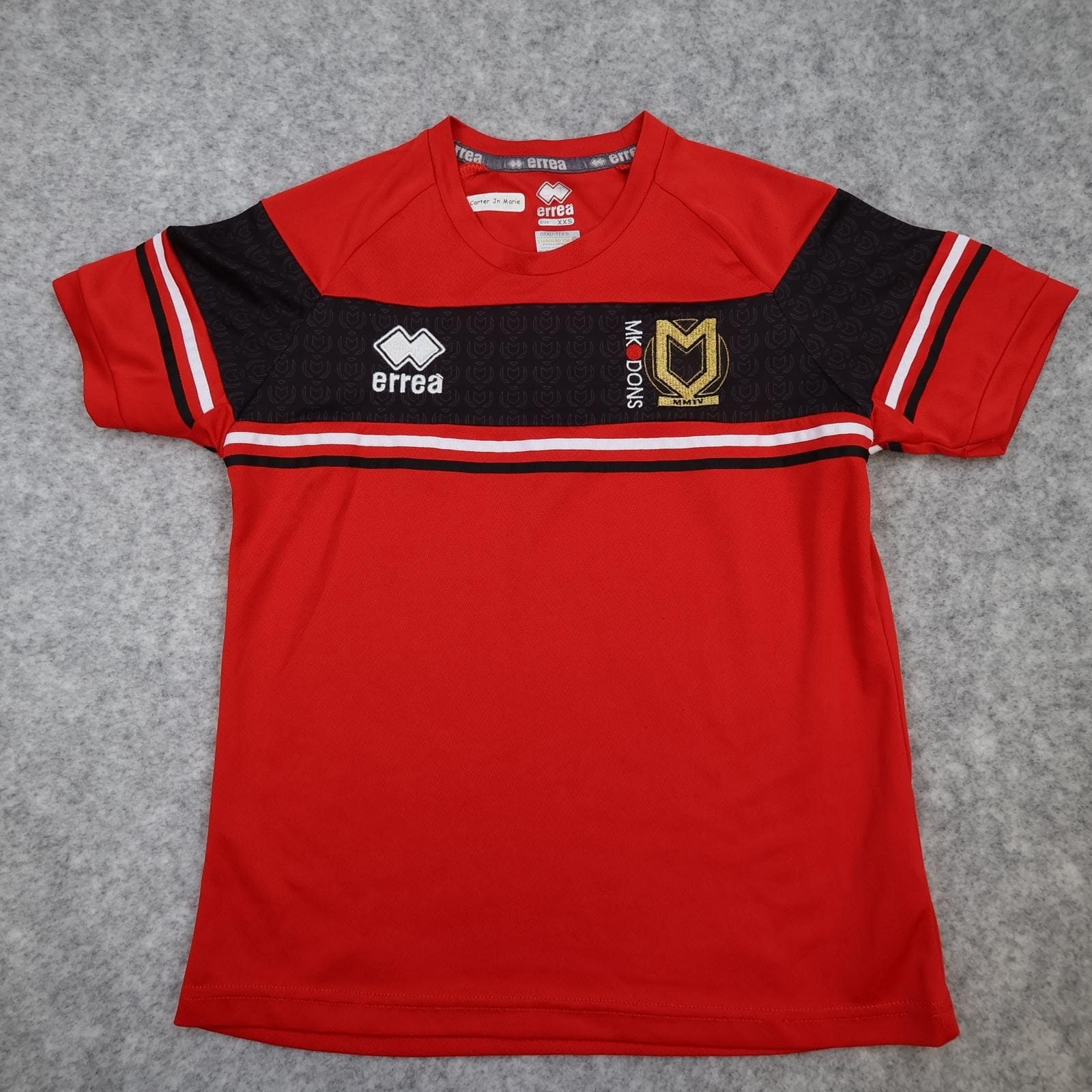 Milton Keynes Dons Training Shirt Youth XXS Red EFL Football Errea Jersey