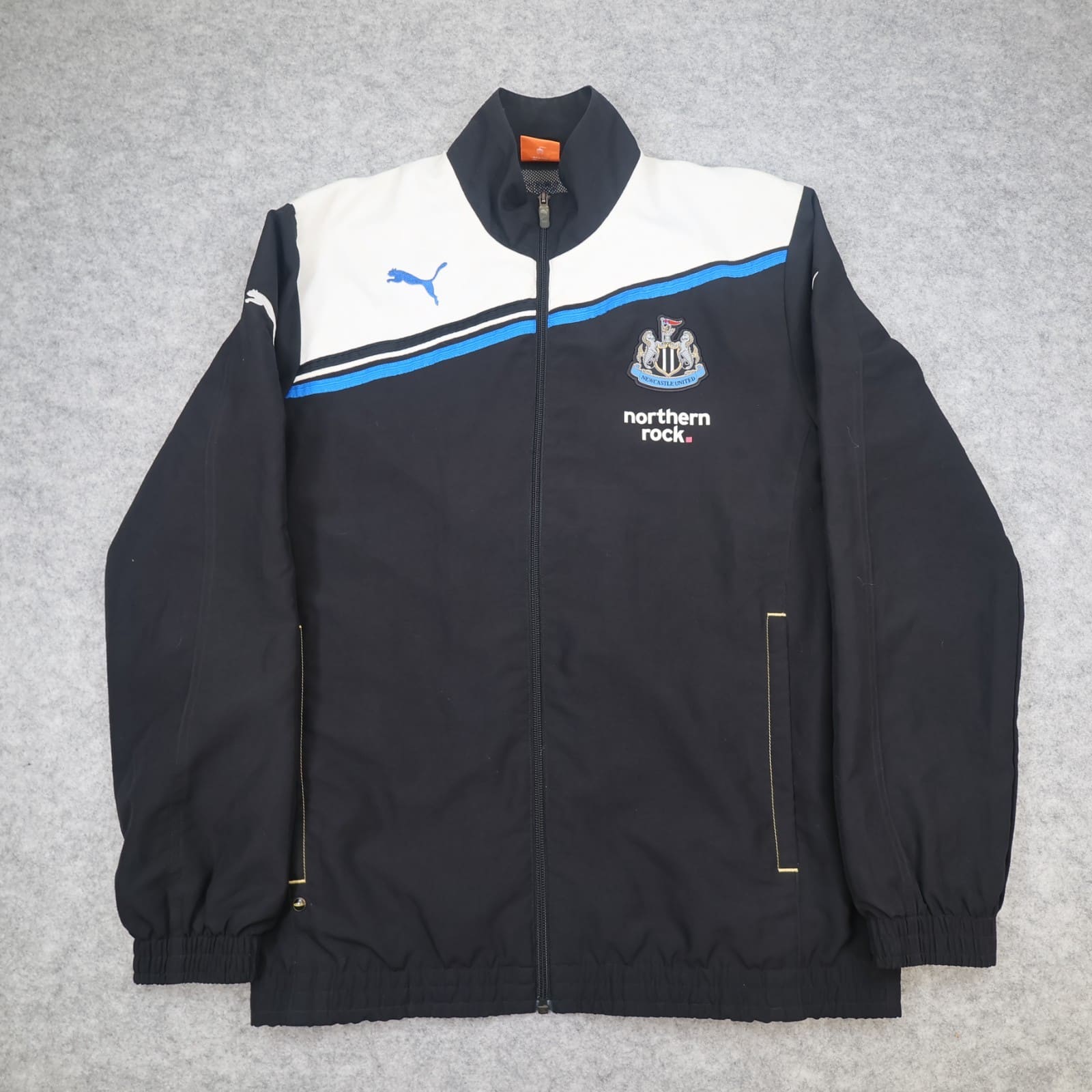 Newcastle United Jacket Medium Black Lightweight Track Coat 2011 2012 Puma